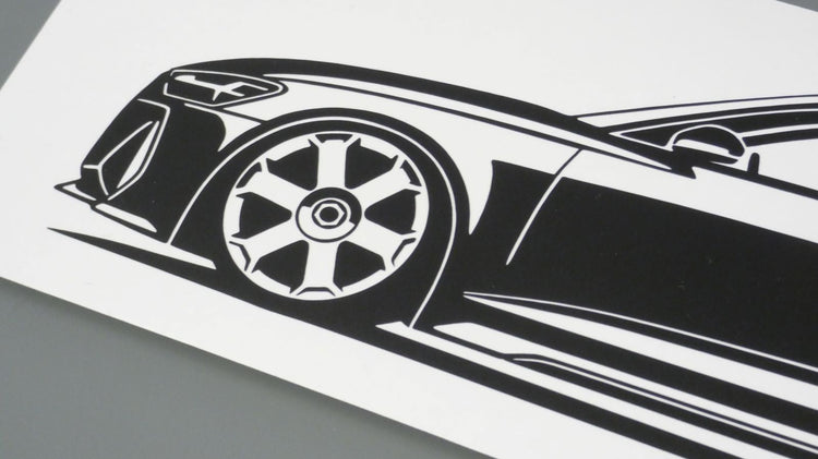 Audi RS6 Sticker Aufkleber Ansicht Front