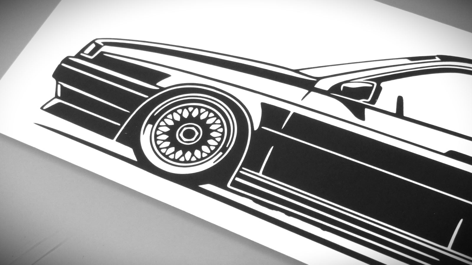 alfa romeo 155 q4 tuning bbs felge aufkleber sticker silhouette detailansicht front