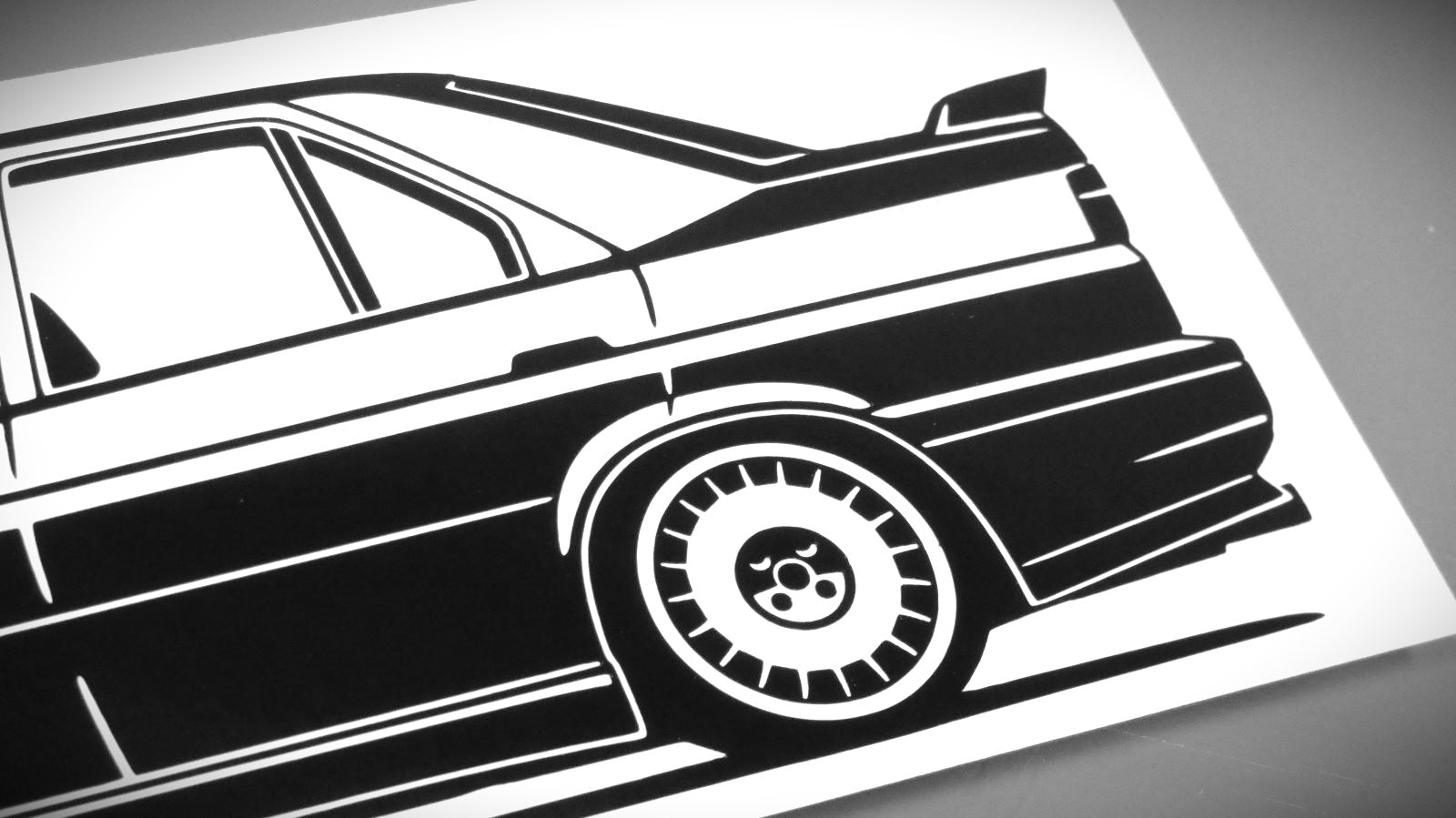 alfa romeo 155 q4 tuning aufkleber sticker silhouette detailansicht heck