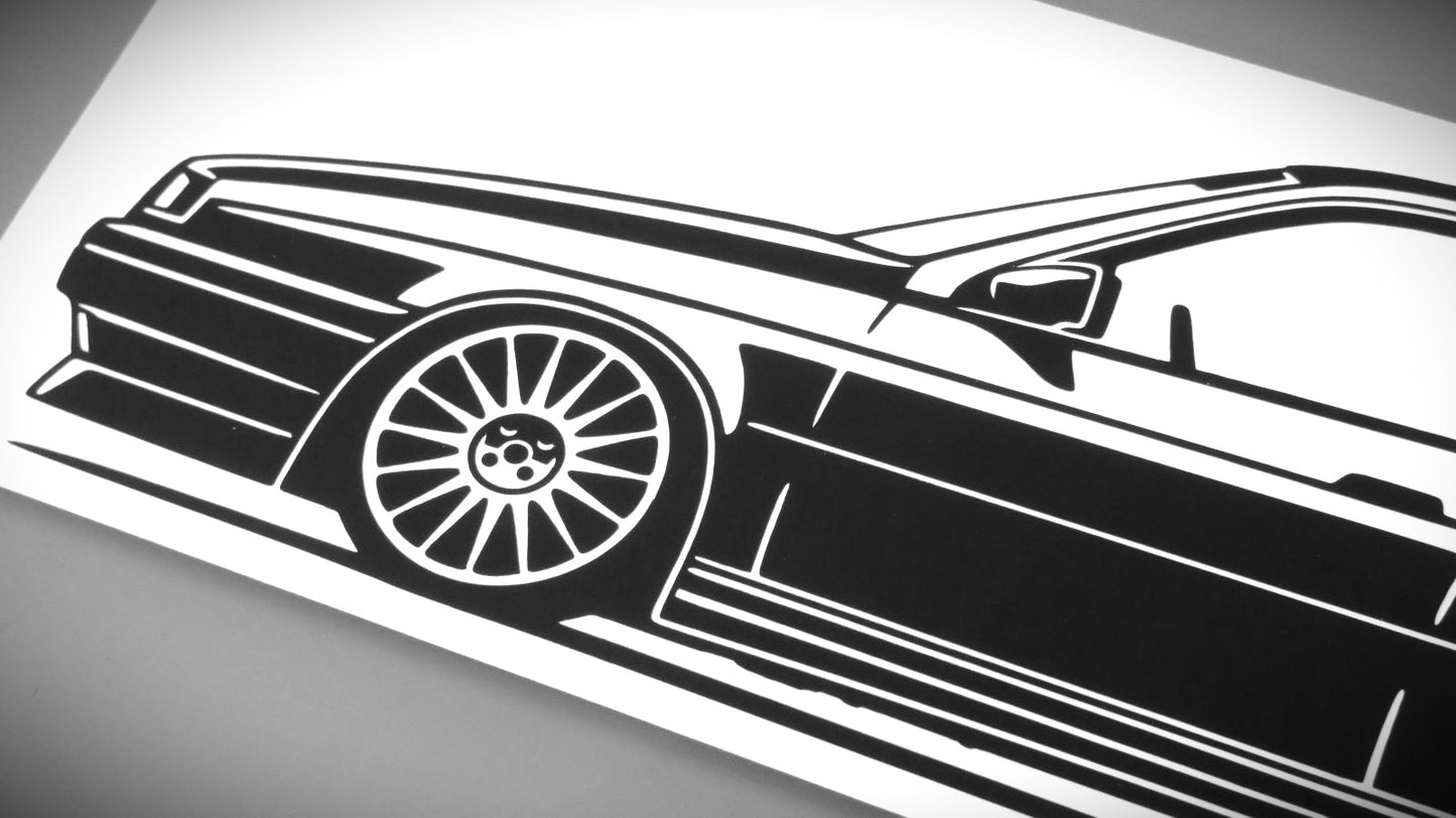 alfa romeo 155 q4 tuning oz felge speiche aufkleber sticker silhouette detailansicht front