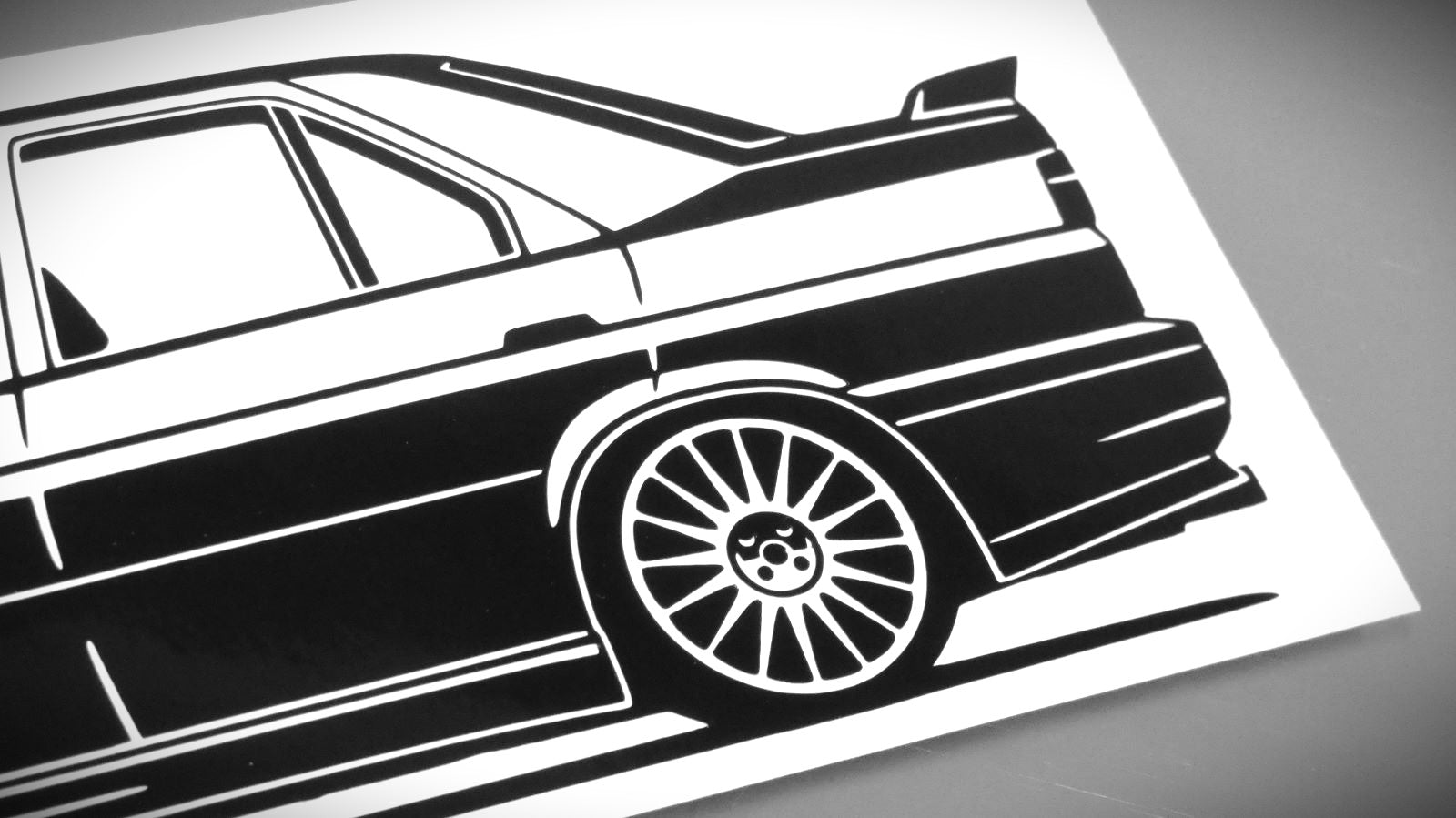 alfa romeo 155 q4 tuning oz felge speiche aufkleber sticker silhouette detailansicht heck