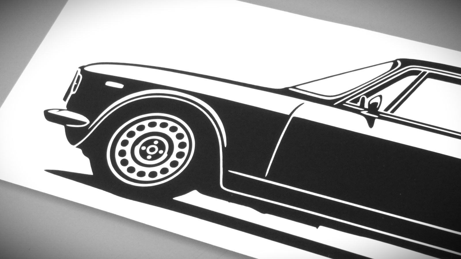 alfa romeo giulia 1600 gt aufkleber sticker silhouette detailansicht front