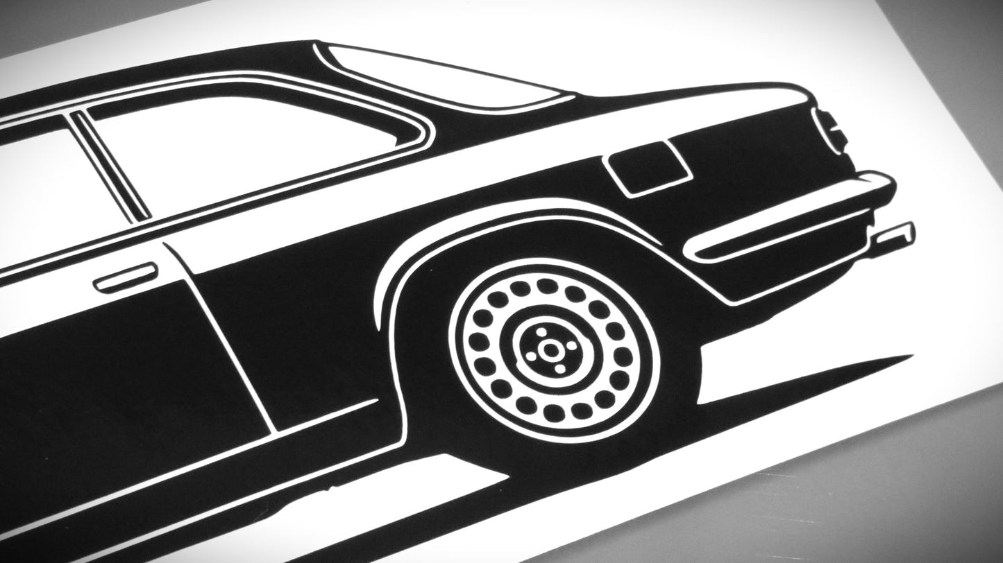 alfa romeo giulia 1600 gt aufkleber sticker silhouette detailansicht heck