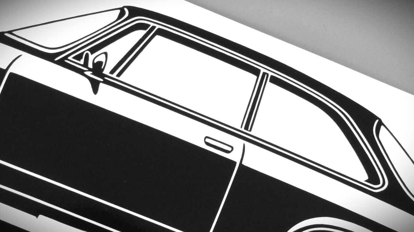 alfa romeo giulia 1600 gt aufkleber sticker silhouette detailansicht