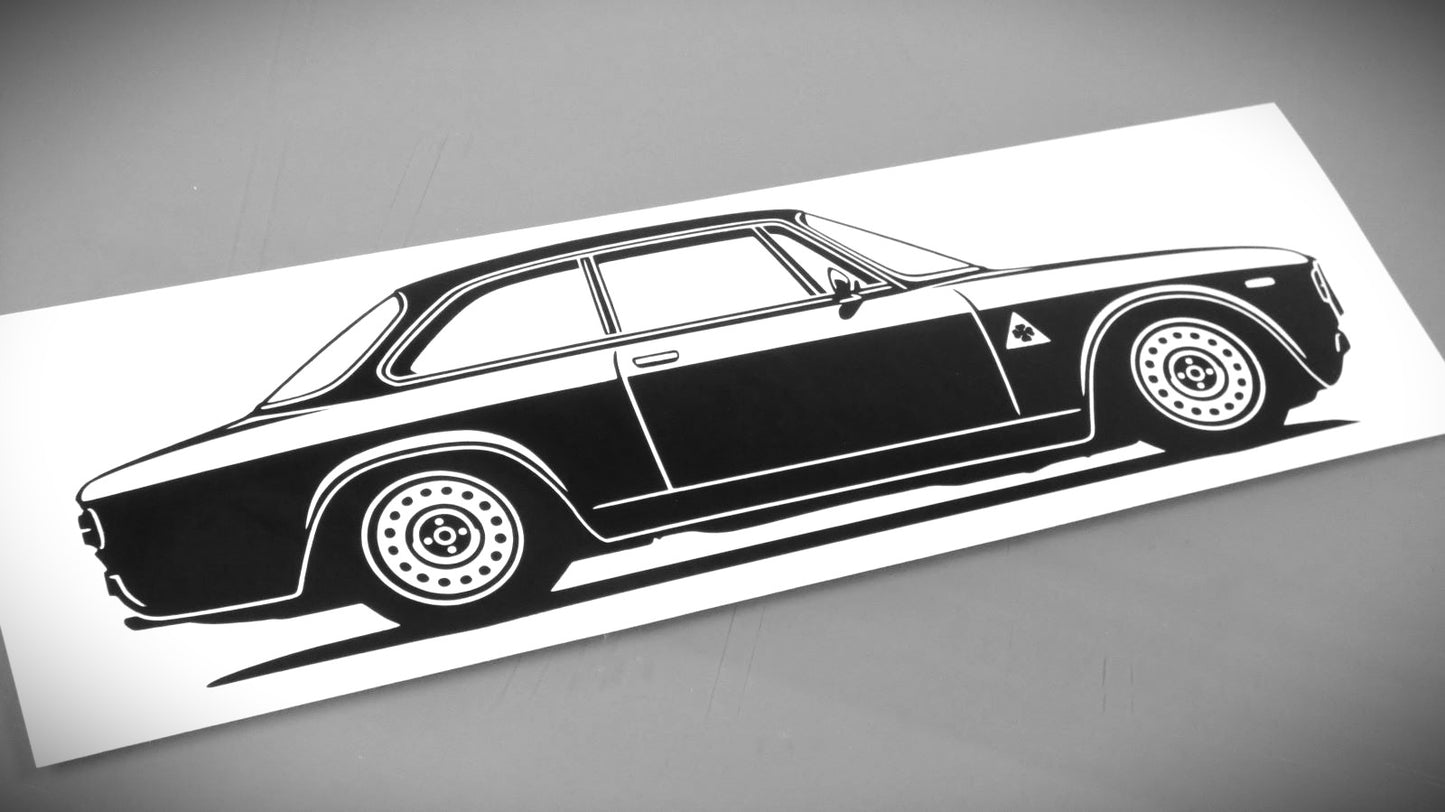 alfa romeo giulia gta aufkleber sticker silhouette seitenansicht rechts