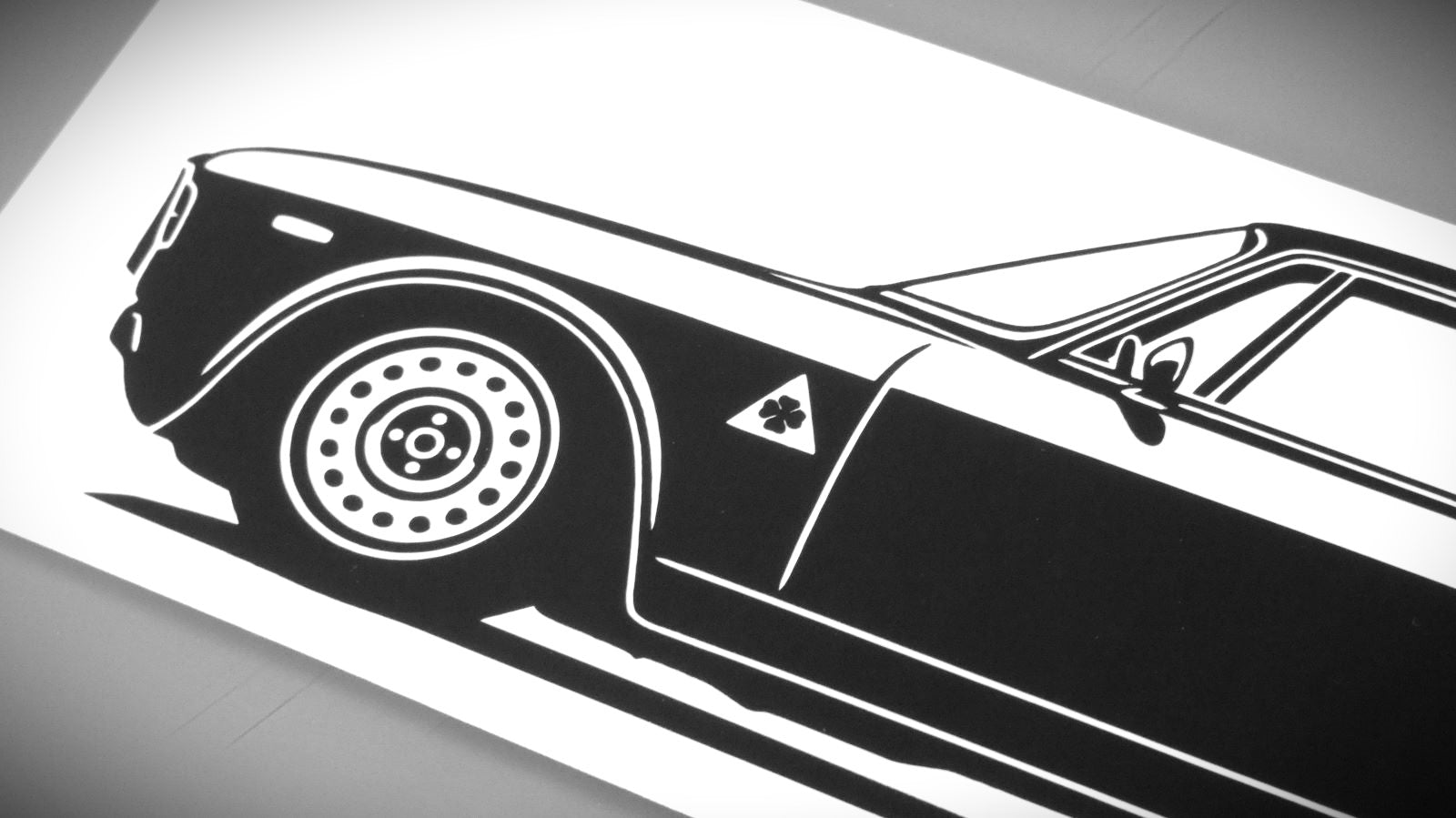 alfa romeo giulia gta aufkleber sticker silhouette detailansicht front