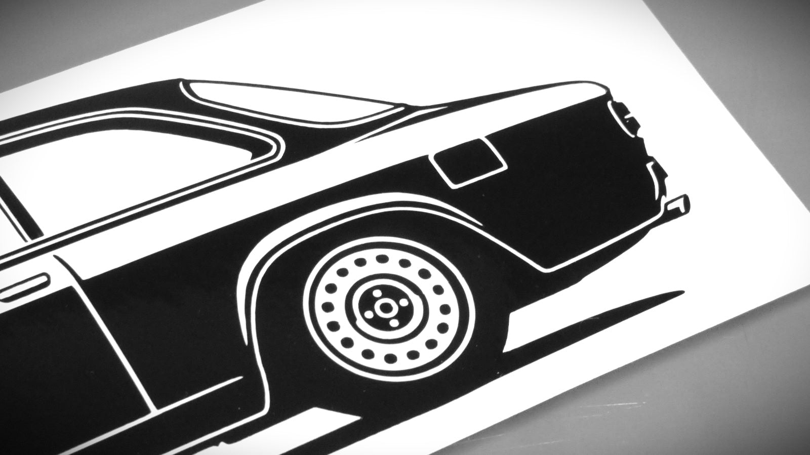 alfa romeo giulia gta aufkleber sticker silhouette detailansicht heck