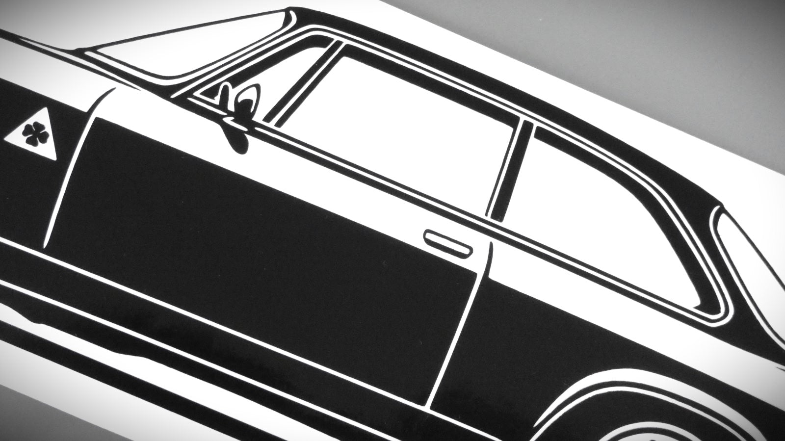 alfa romeo giulia gta aufkleber sticker silhouette detailansicht