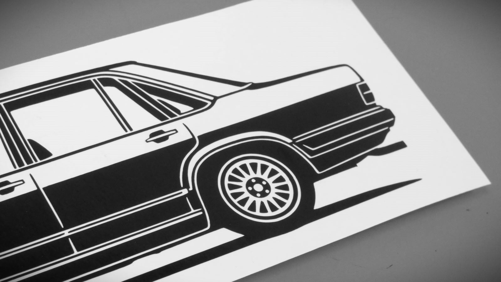 audi 200 Typ43 aufkleber sticker silhouette detailansicht heck