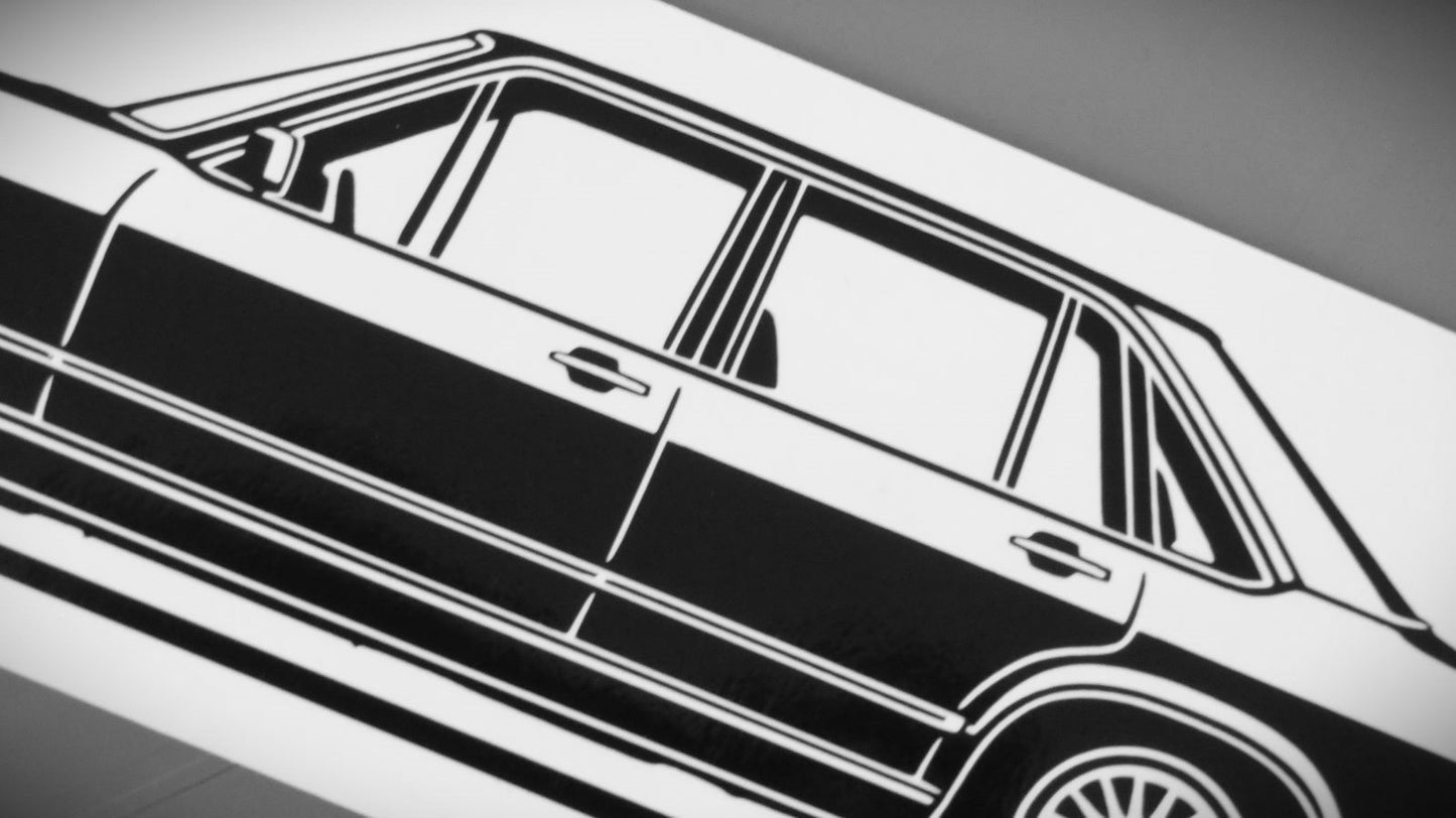 audi 200 Typ43 aufkleber sticker silhouette detailansicht