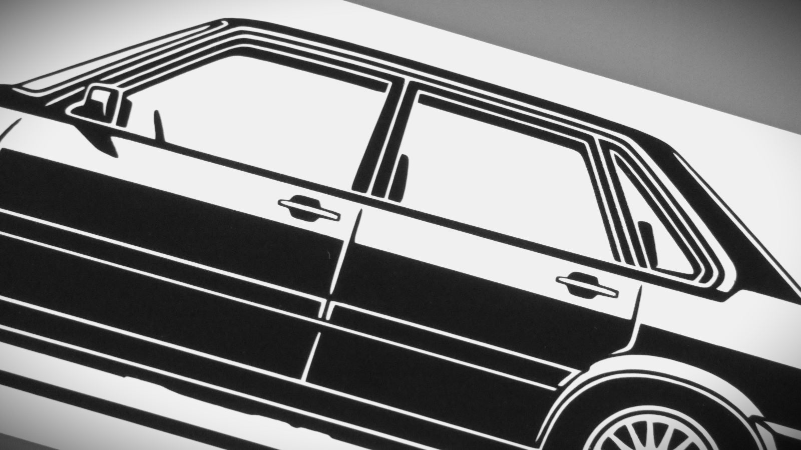 audi 80 B2 Facelift aufkleber sticker silhouette detailansicht