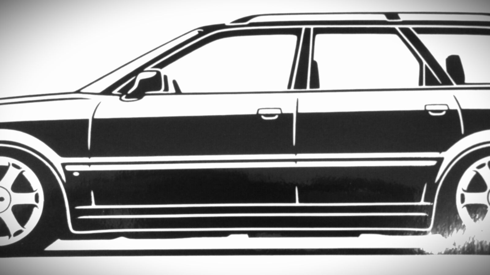 audi 80 b4 s2 avant aufkleber sticker silhouette detailansicht