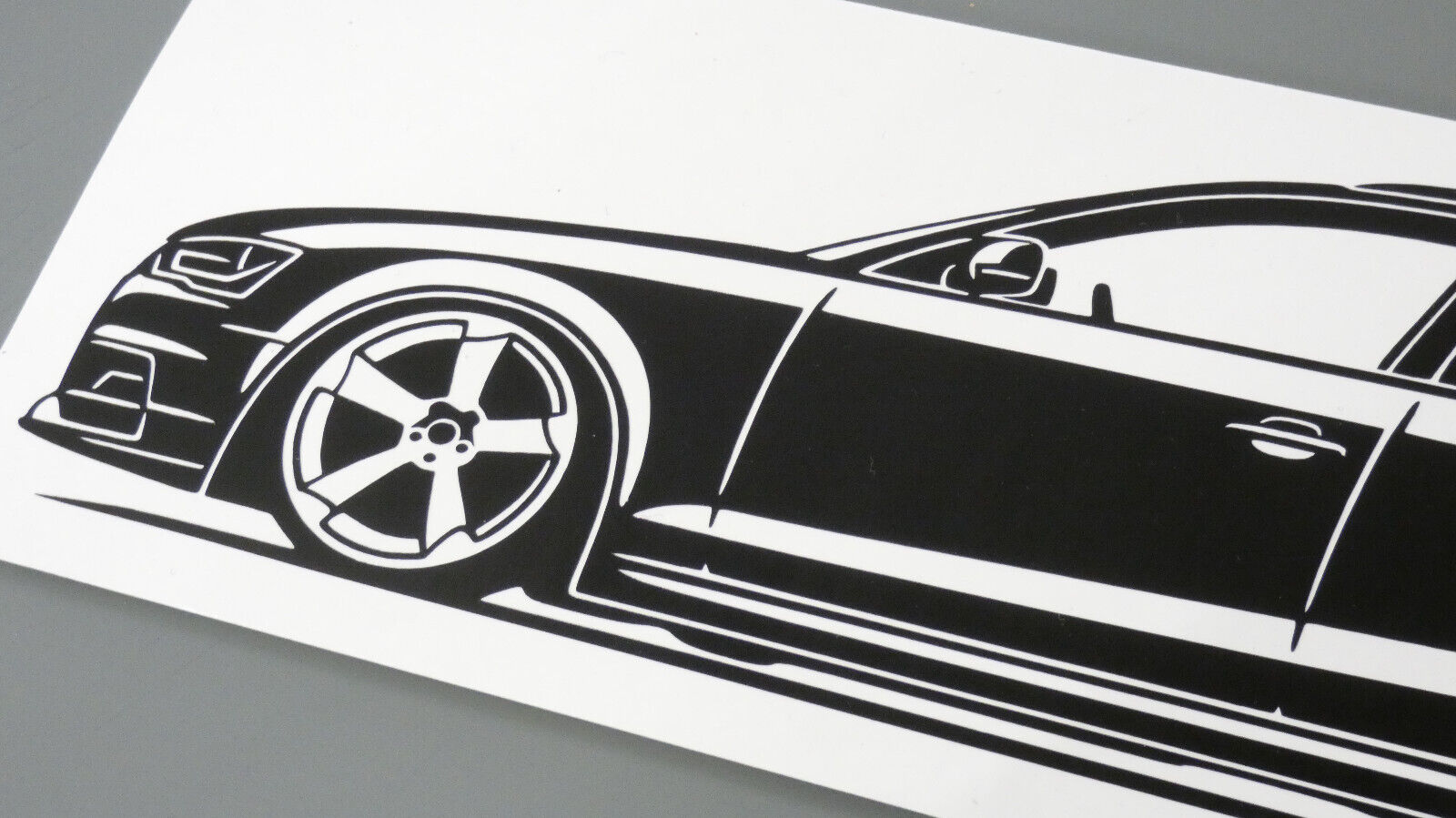 audi a4 b8 avant facelift rotor felgen aufkleber sticker silhouette detailansicht front
