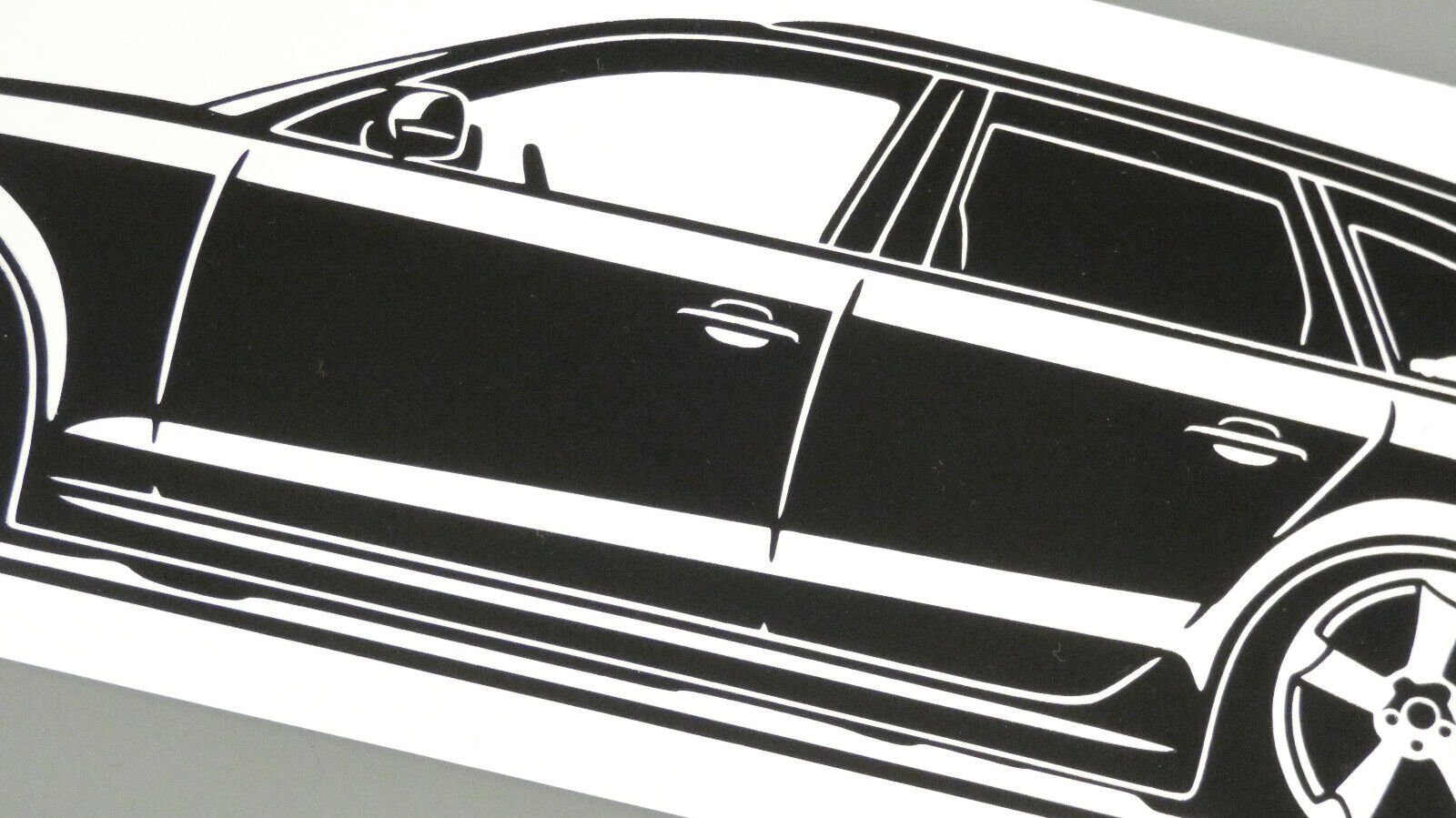 audi a4 b8 avant facelift rotor felgen aufkleber sticker silhouette detailansicht