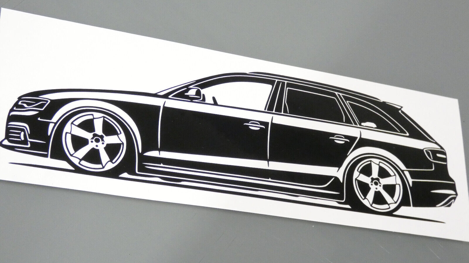 audi a4 b8 avant rotor felgen aufkleber sticker silhouette fahrzeugseitenansicht links