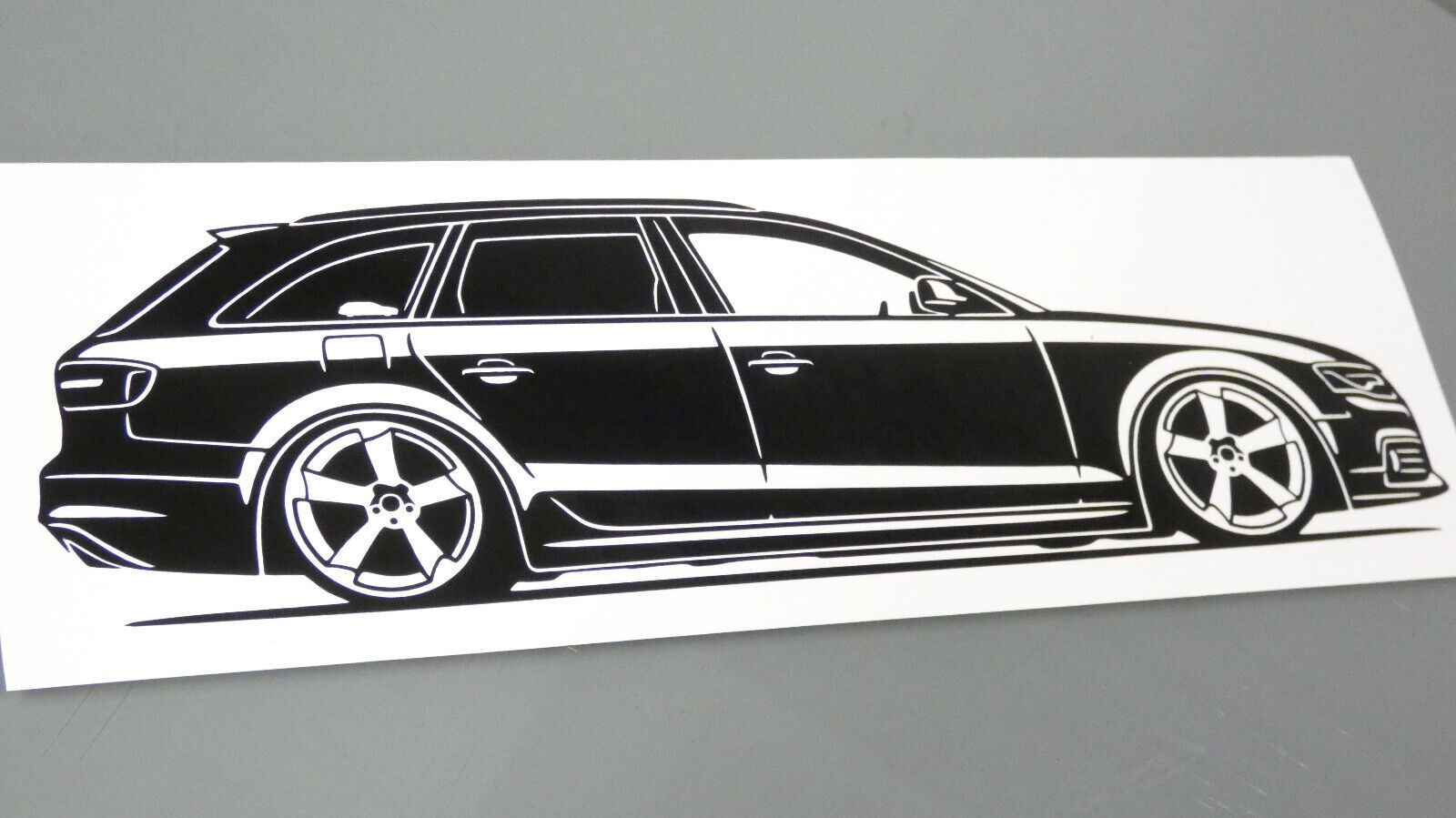 audi a4 b8 avant rotor felgen aufkleber sticker silhouette fahrzeugseitenansicht rechts