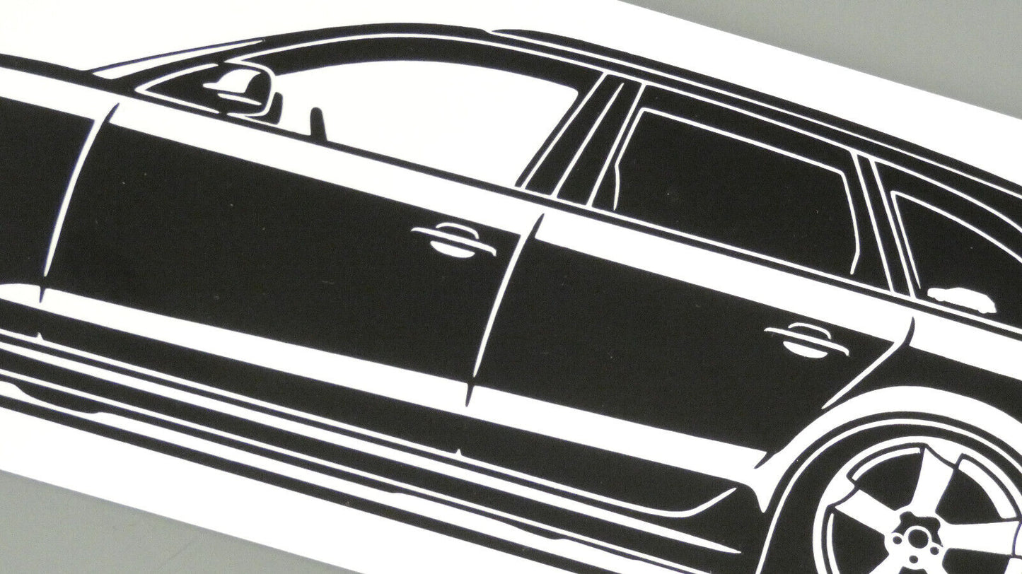 audi a4 b8 avant rotor felgen aufkleber sticker silhouette detailansicht