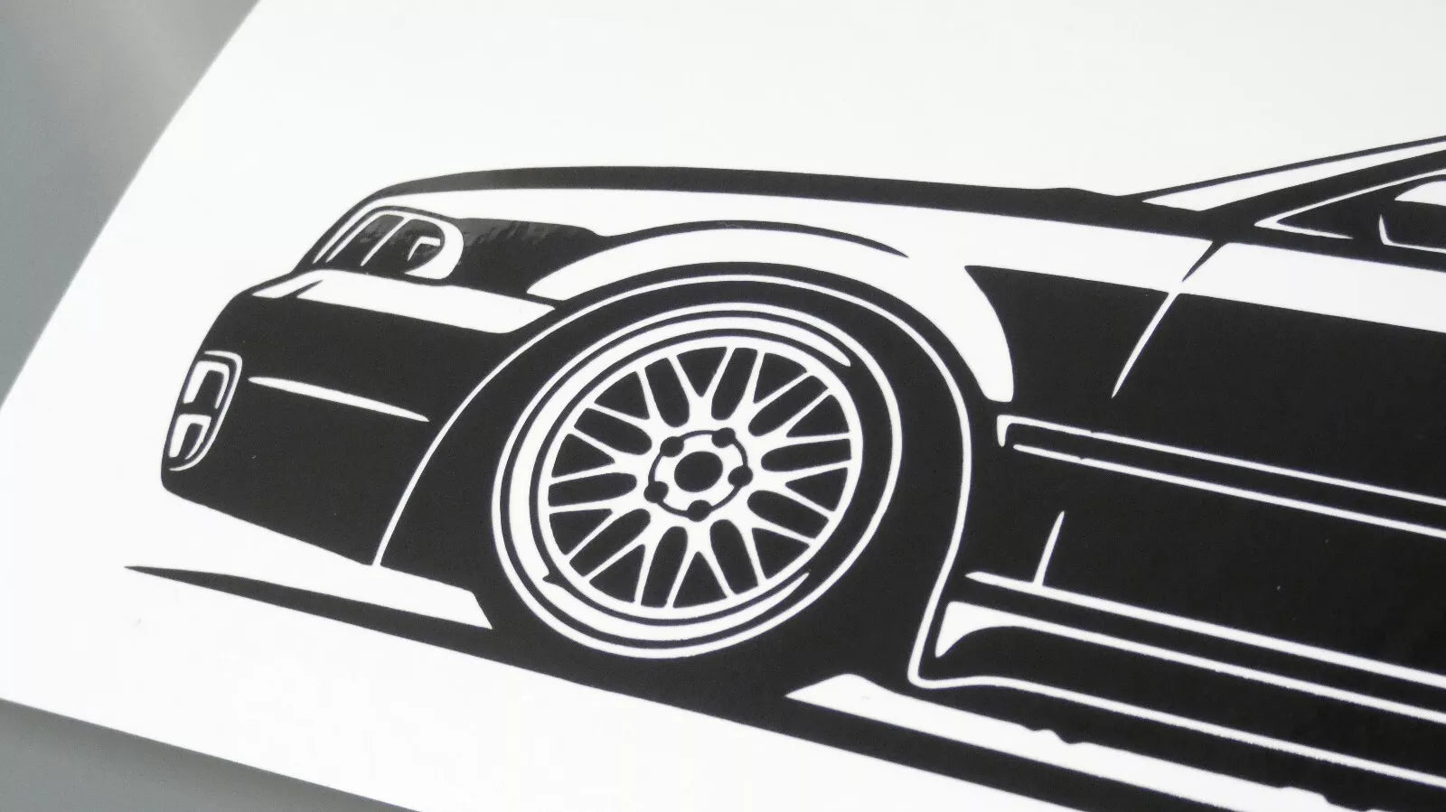 audi a4 s4 b5 limousine bbs lm felgen aufkleber sticker silhouette detailansicht front