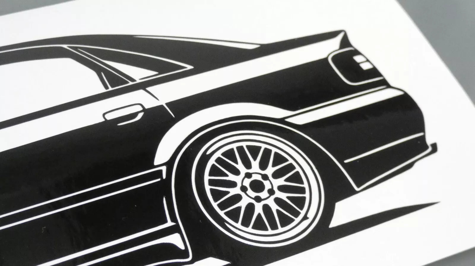 audi a4 s4 b5 limousine bbs lm felgen aufkleber sticker silhouette detailansicht heck