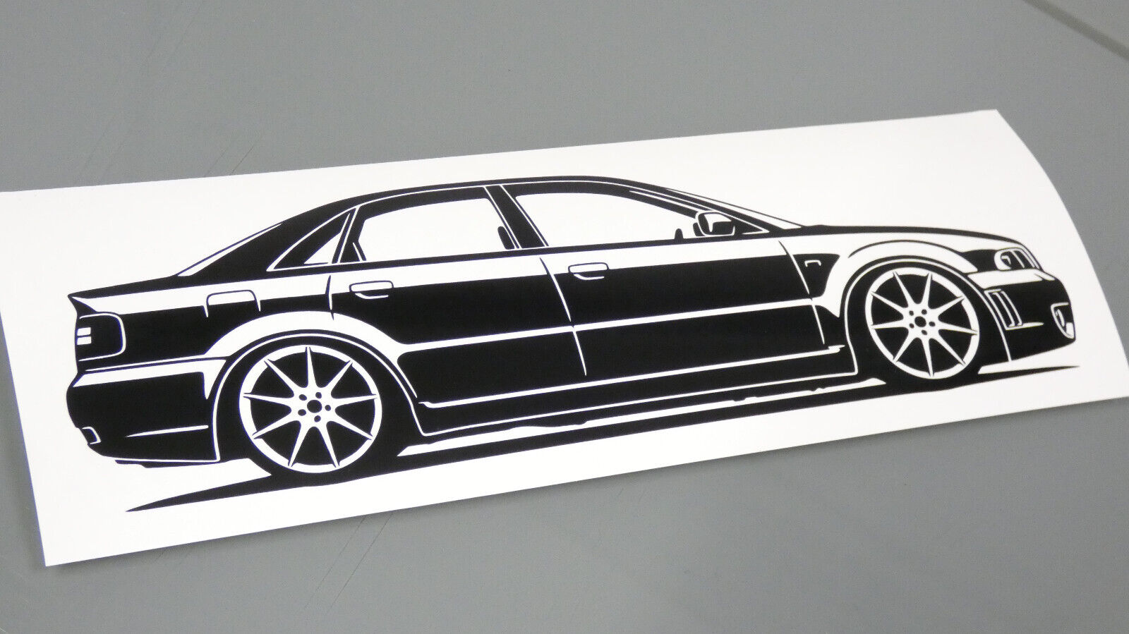 audi rs4 b5 limo arlows aufkleber sticker silhouette fahrzeugseitenansicht rechts