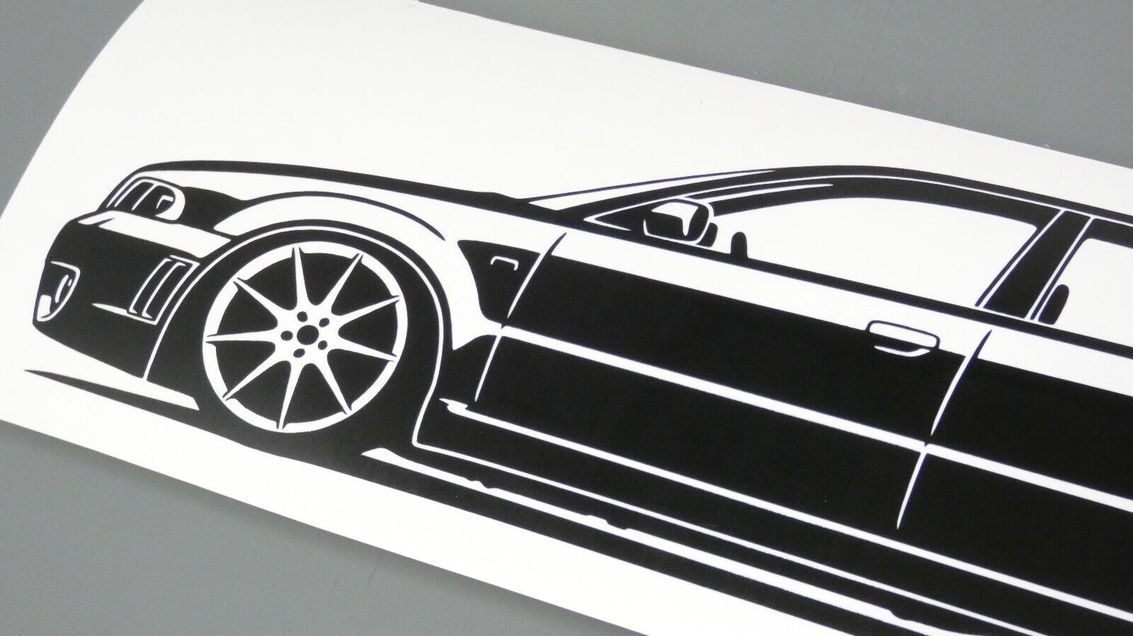 audi rs4 b5 limo arlows aufkleber sticker silhouette detailansicht front