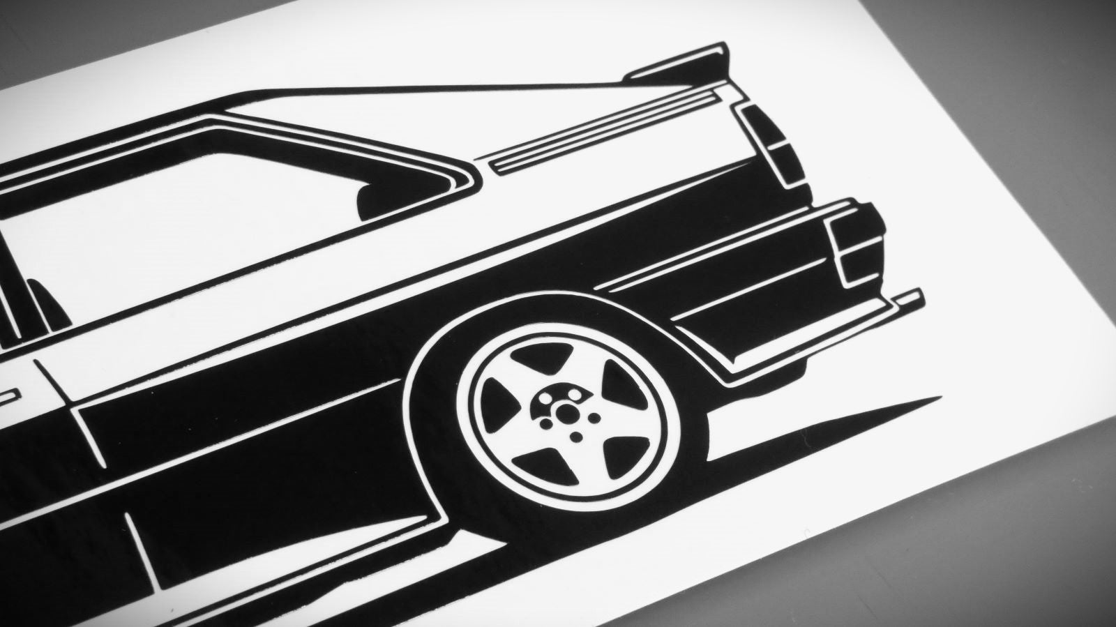 audi quattro 20V Tubro Tuning aufkleber sticker silhouette detailansicht heck