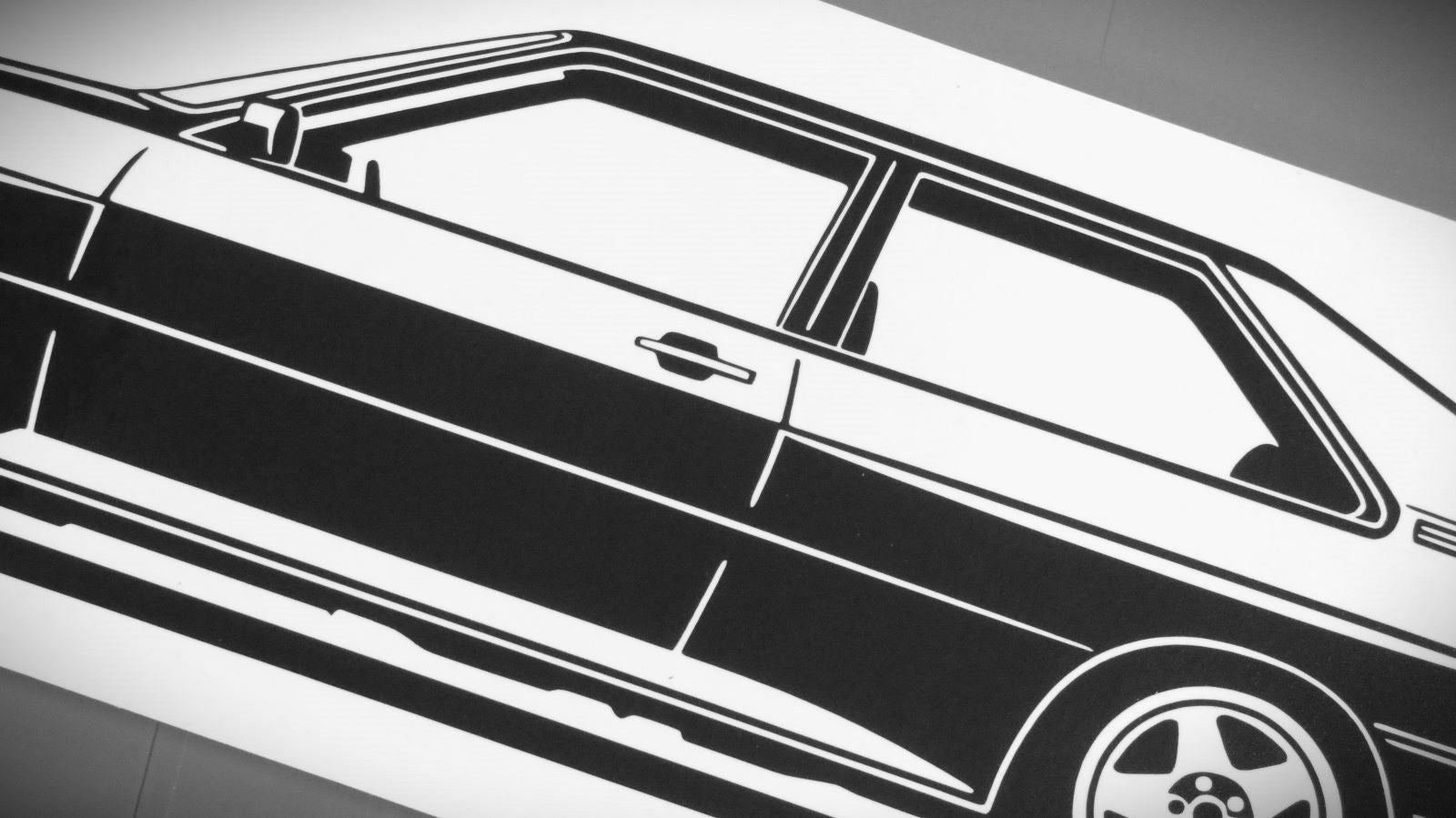 audi quattro 20V Tubro Tuning aufkleber sticker silhouette detailansicht