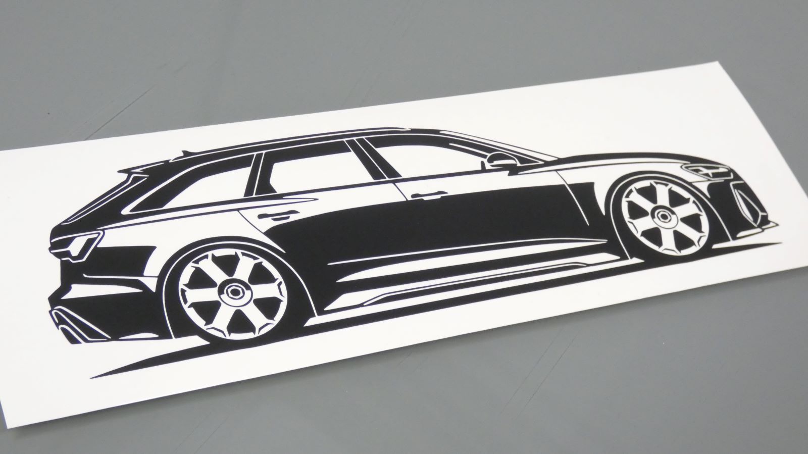 audi rs6 c8 avant aufkleber sticker silhouette fahrzeugseitenansicht rechts