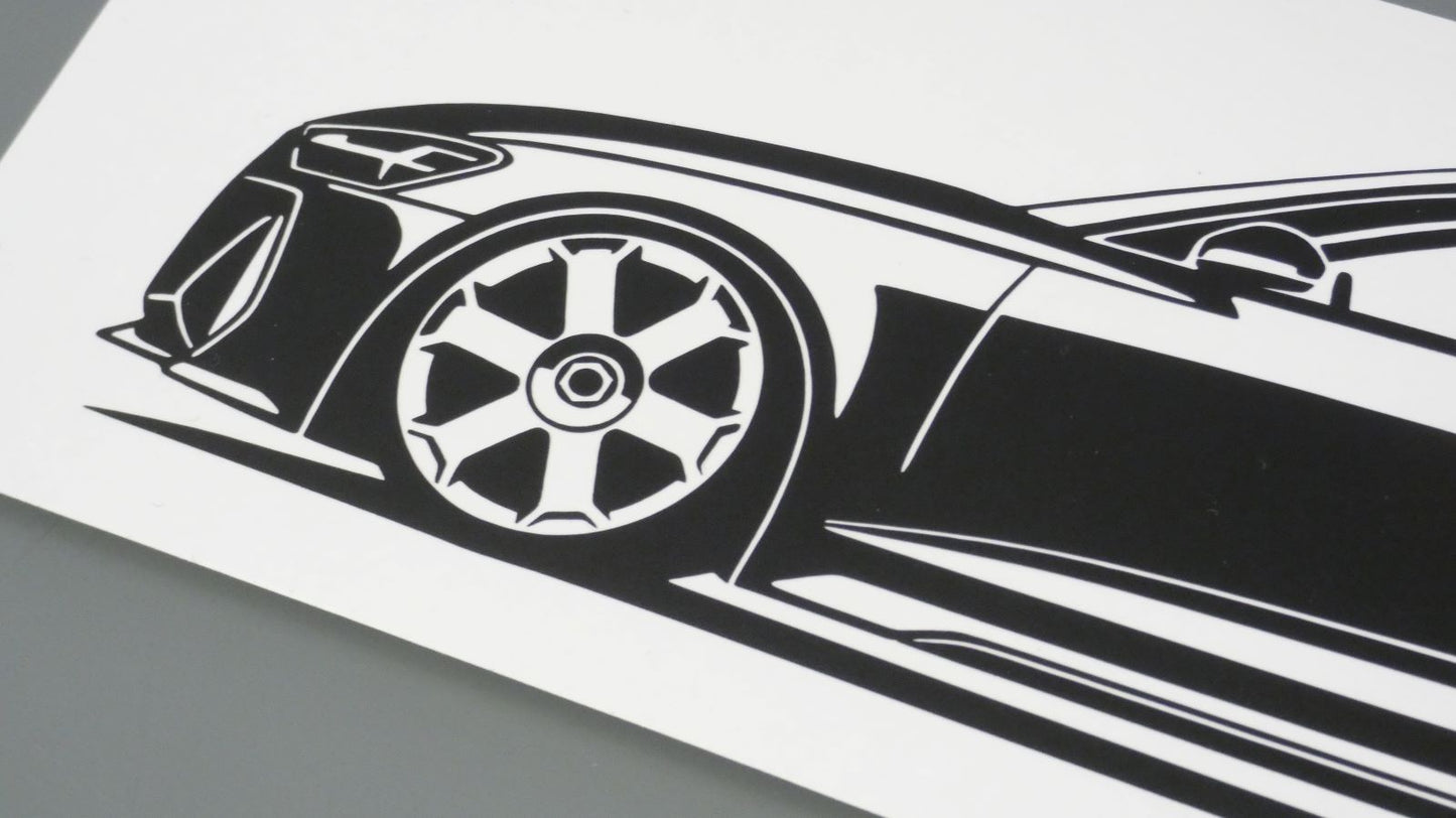 audi rs6 c8 avant aufkleber sticker silhouette detailansicht front