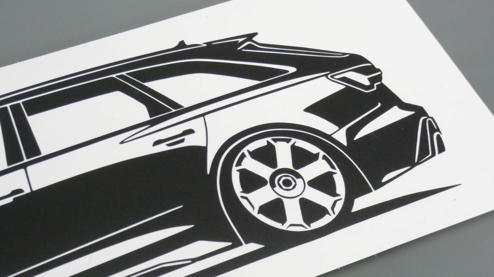 audi rs6 c8 avant aufkleber sticker silhouette detailansicht heck