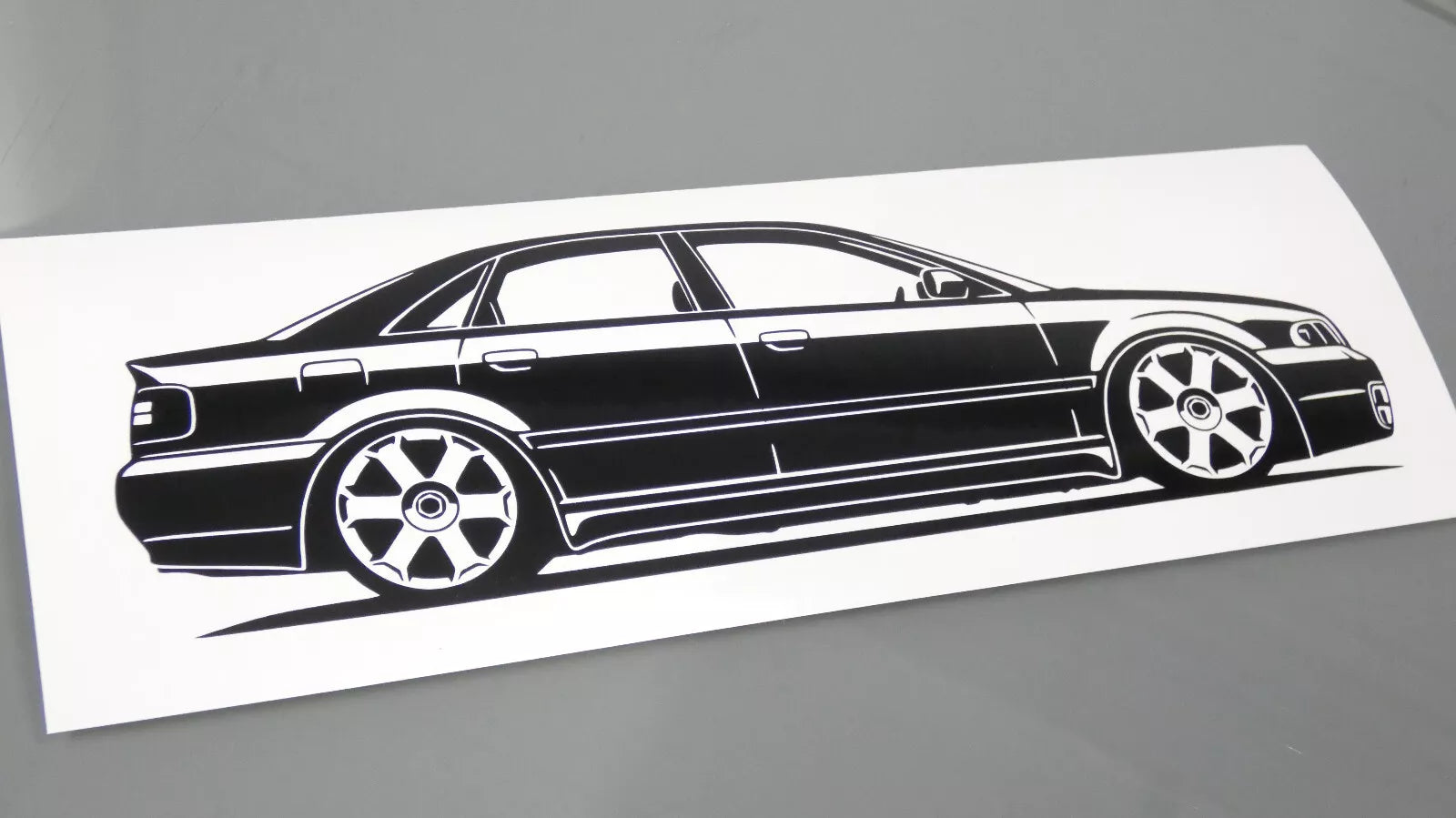audi a4 s4 b5 limousine rotiform felgen aufkleber sticker silhouette fahrzeugansicht rechts