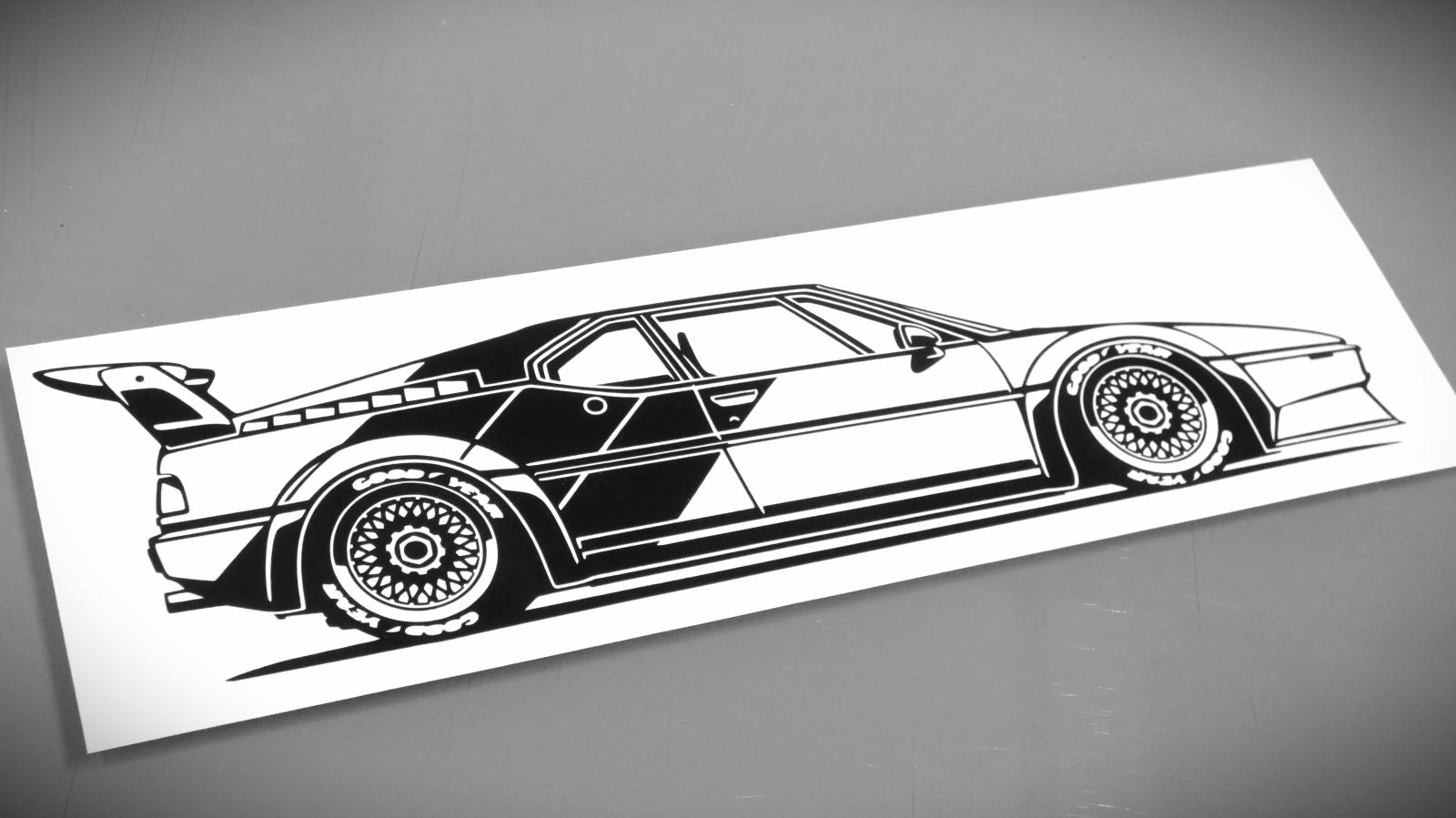 BMW E26 M1 ProCar // Silhouette Sticker - STiCKAR. automotive