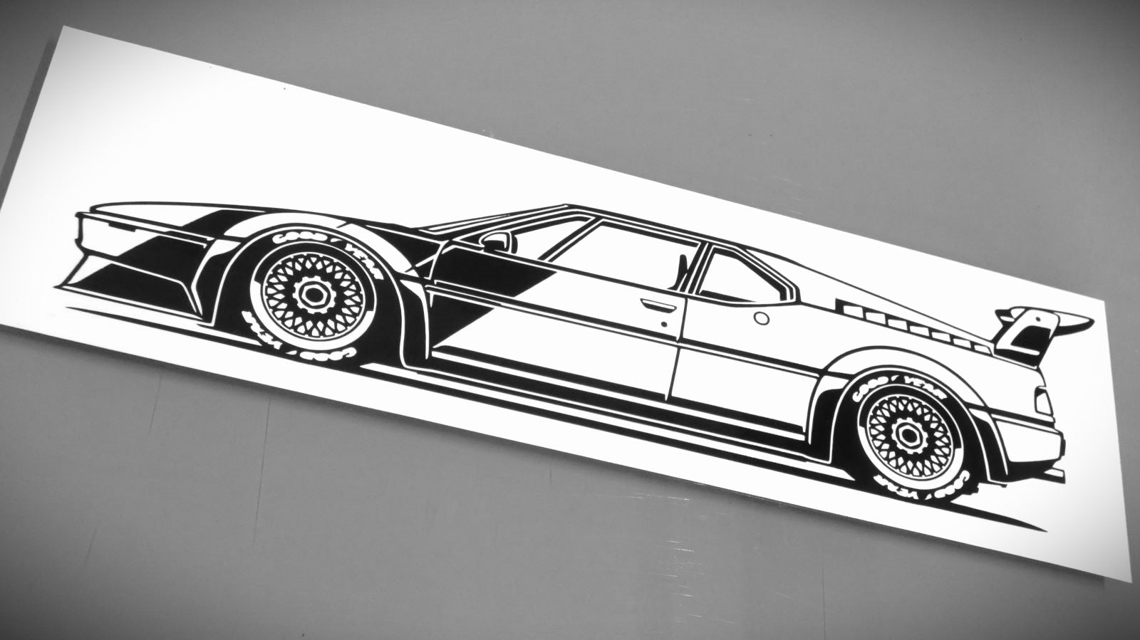 BMW E26 M1 ProCar // Silhouette Sticker - STiCKAR. automotive