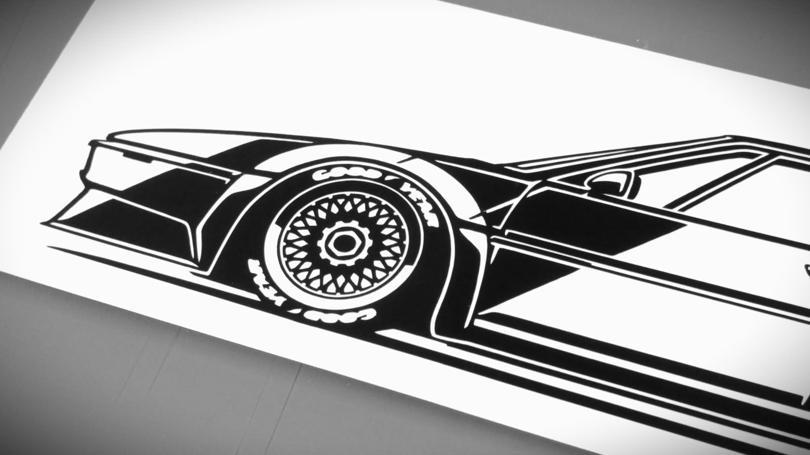 BMW E26 M1 ProCar // Silhouette Sticker - STiCKAR. automotive
