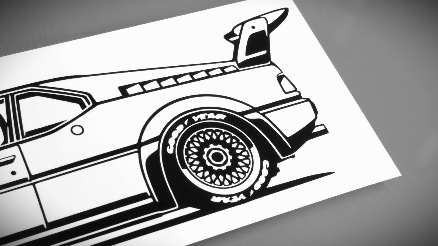 BMW E26 M1 ProCar // Silhouette Sticker - STiCKAR. automotive