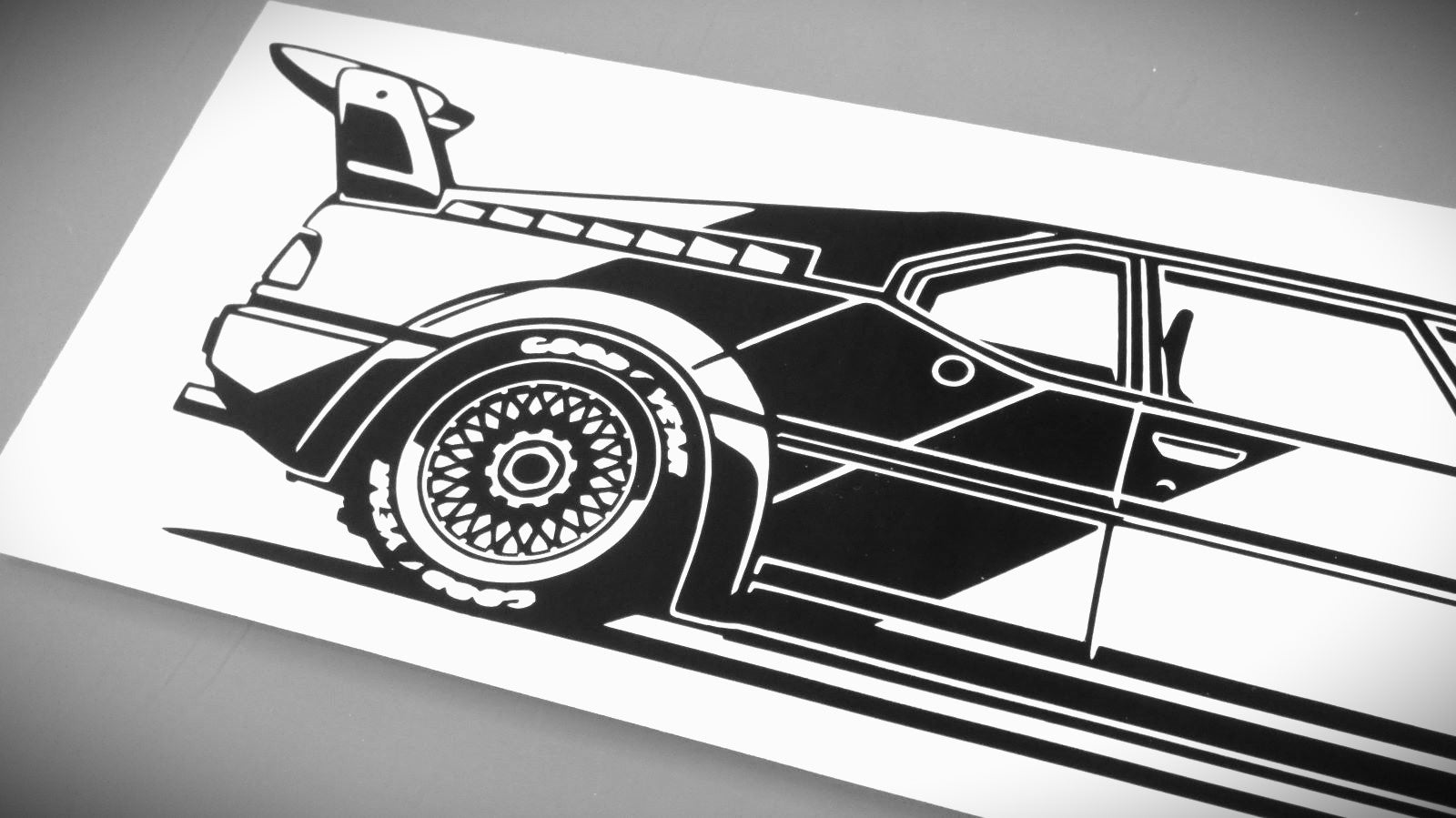 BMW E26 M1 ProCar // Silhouette Sticker - STiCKAR. automotive