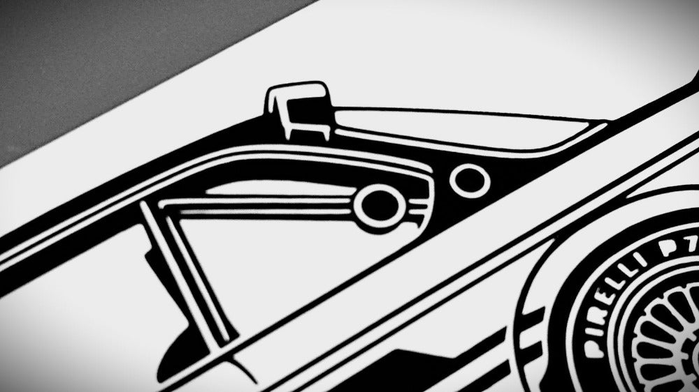 BMW E9 3.0 CSL Tourenwagen Team Itala Aufkleber Sticker Silhouette Detailansicht Käfig