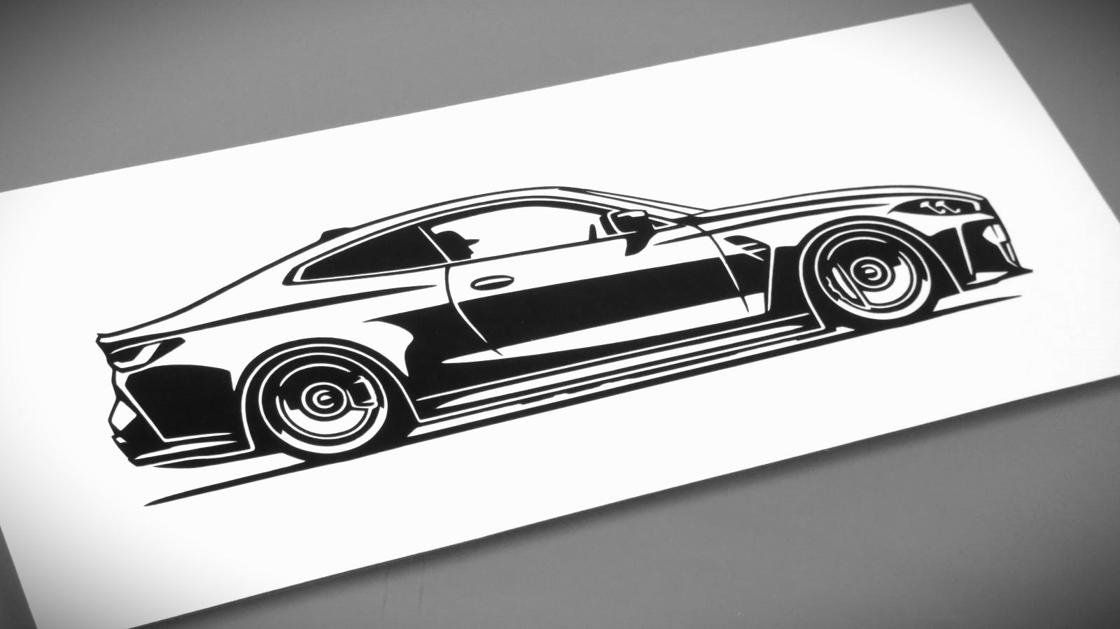 BMW G82 M4 Coupe Aufkleber Sticker Silhouette Fahrzeugseitenansicht Rechts