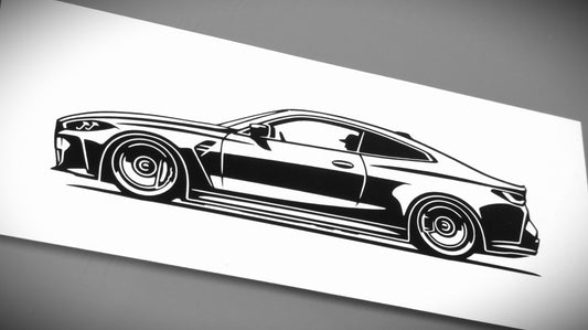 BMW G82 M4 Coupe Aufkleber Sticker Silhouette Fahrzeugseitenansicht Links