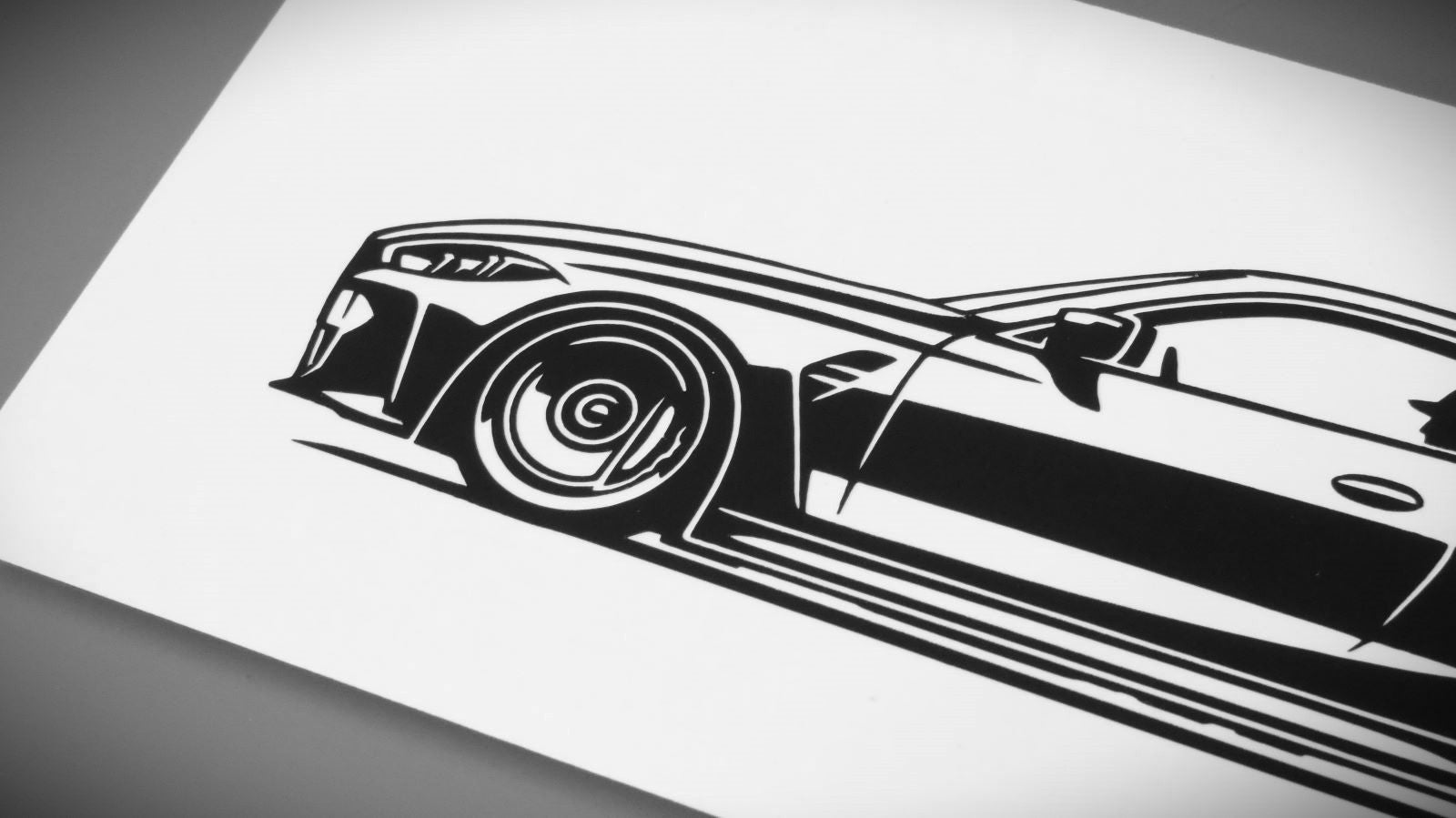 BMW G82 M4 Facelift Coupe Frontscheibeaufkleber Sticker Silhouette Detailansicht Front
