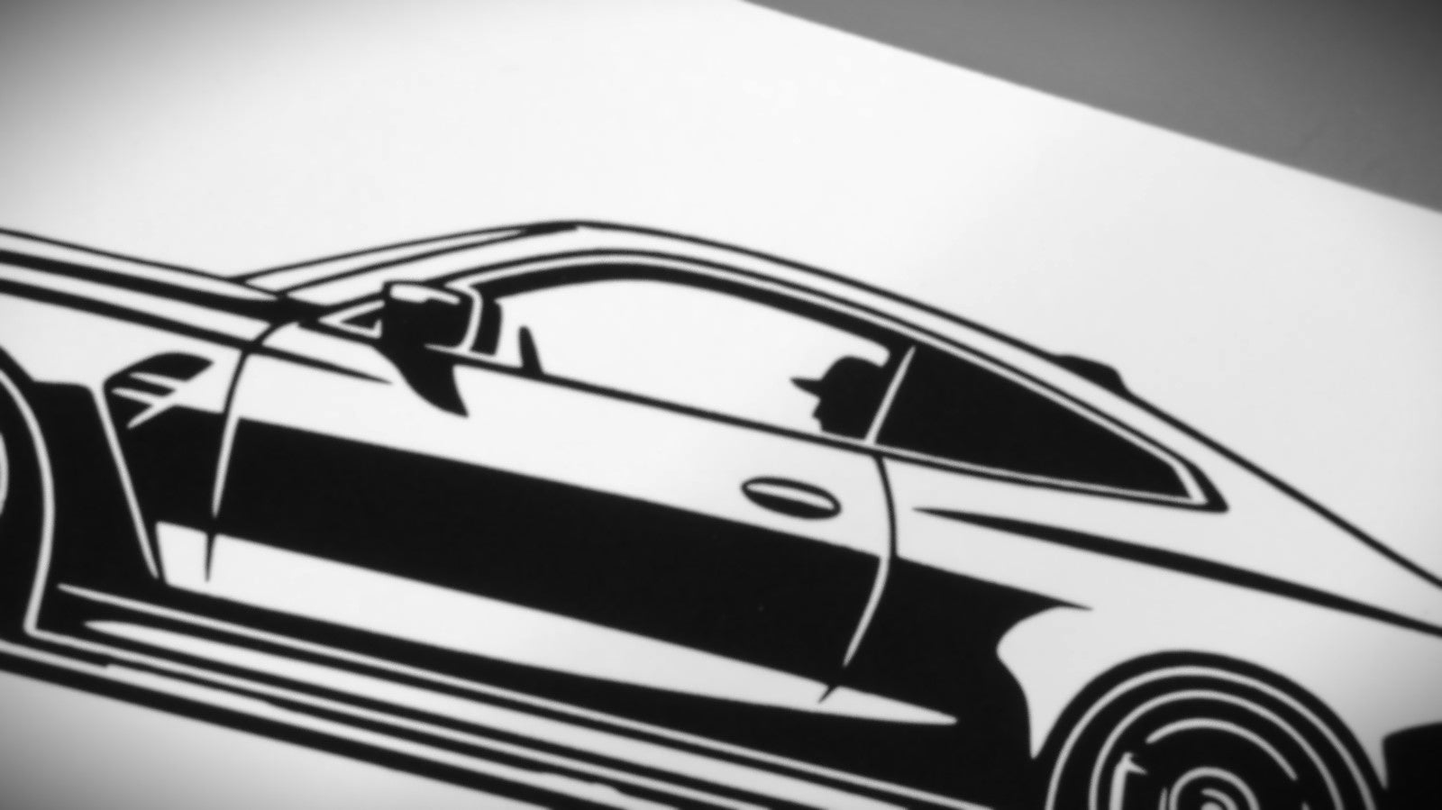 BMW G82 M4 Facelift Coupe Frontscheibeaufkleber Sticker Silhouette Detailansicht