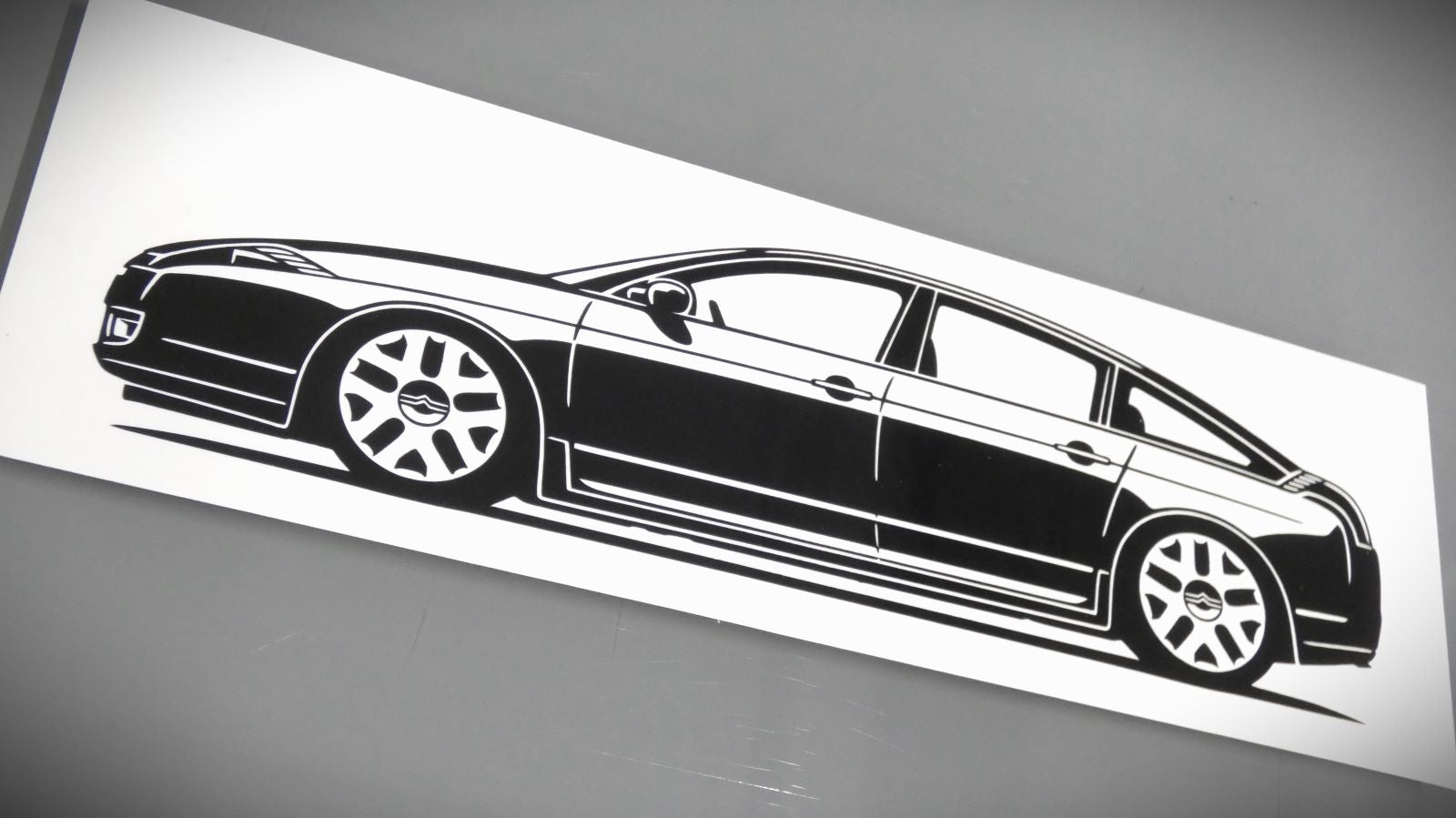 Citroen C6 Serie 1 Aufkleber Sticker Silhouette Fahrzeugseitenansicht Rechts