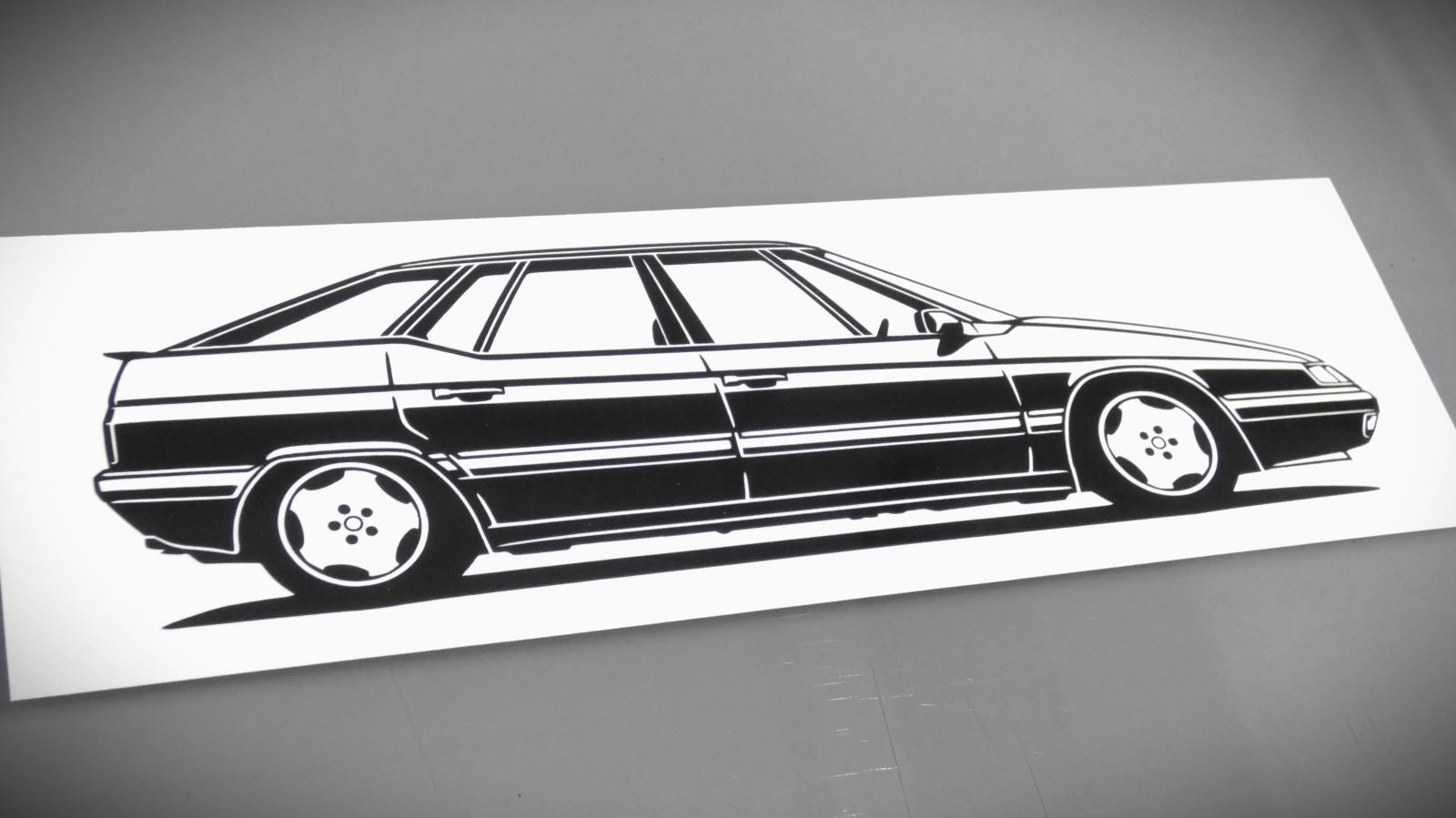 Citroen XM Y4 Etoile Felge Aufkleber Sticker Silhouette Seitenansicht Rechts