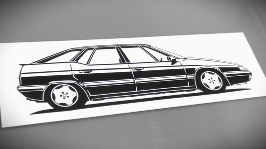 Citroen XM Y4 Etoile Felge Aufkleber Sticker Silhouette Seitenansicht Rechts