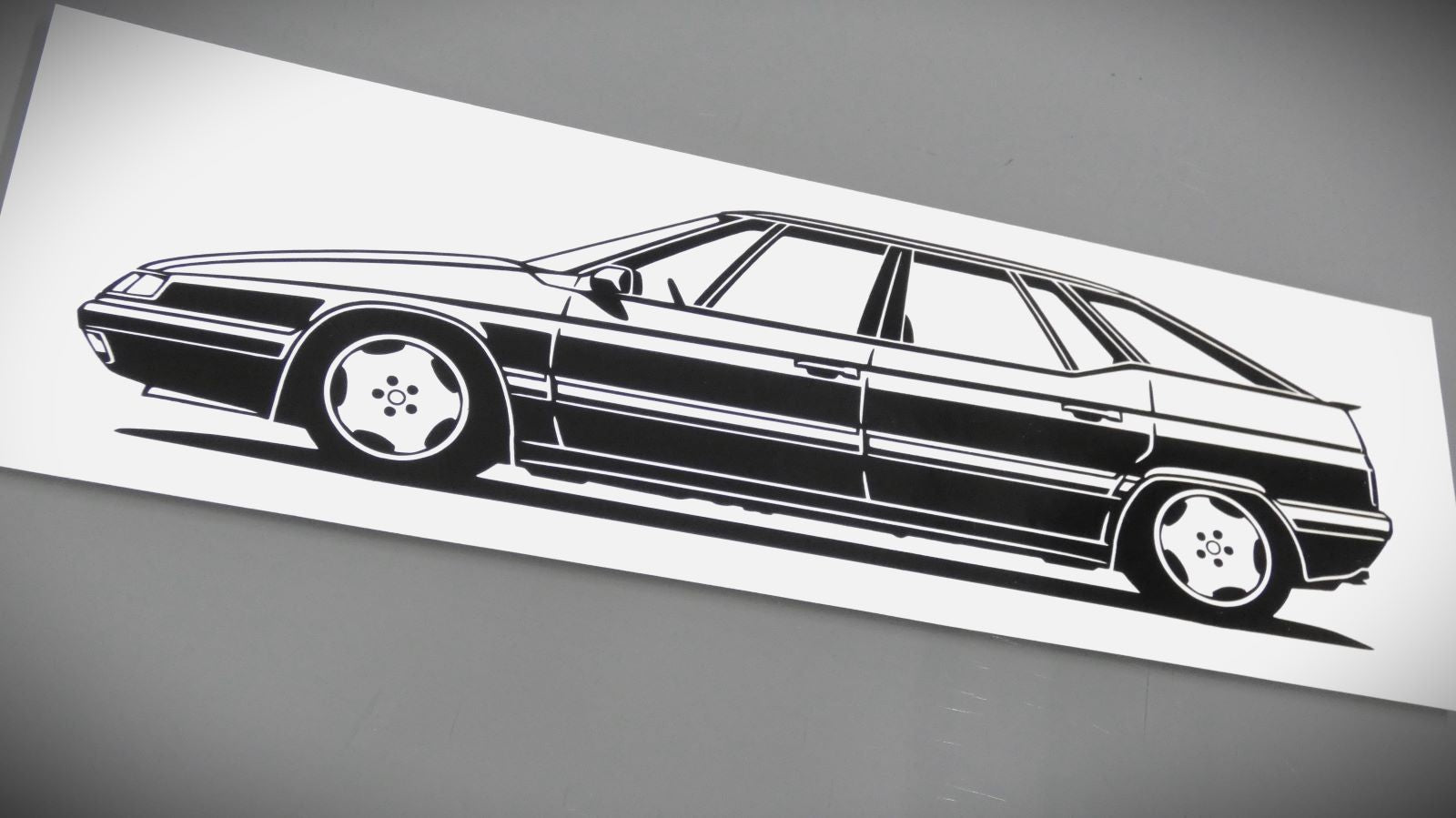 Citroen XM Y4 Etoile Felge Aufkleber Sticker Silhouette Seitenansicht Links