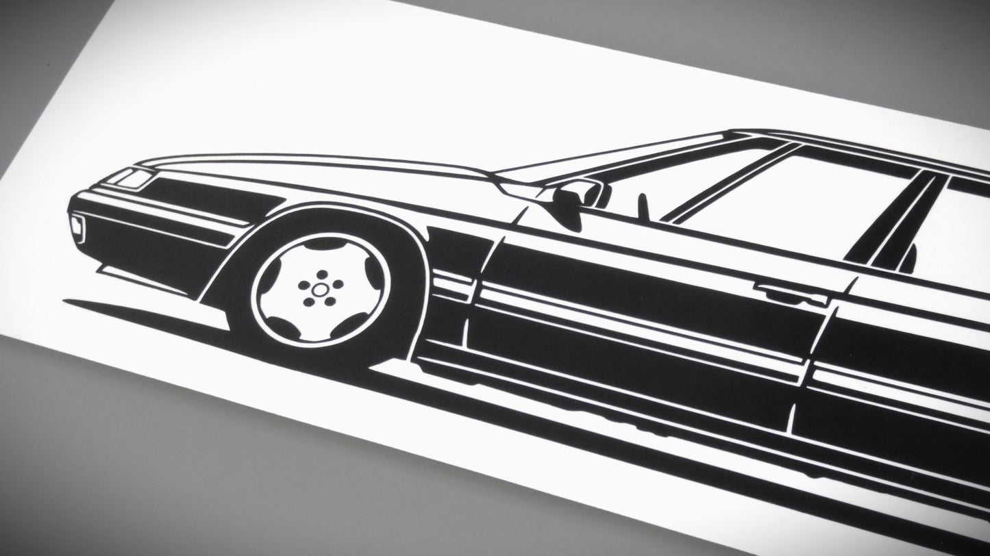 Citroen XM Y4 Etoile Felge Aufkleber Sticker Silhouette Detailansicht Front