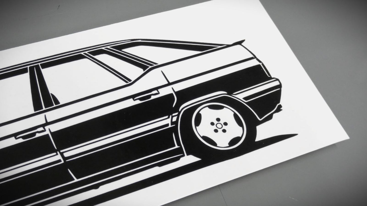 Citroen XM Y4 Etoile Felge Aufkleber Sticker Silhouette Detailansicht Heck