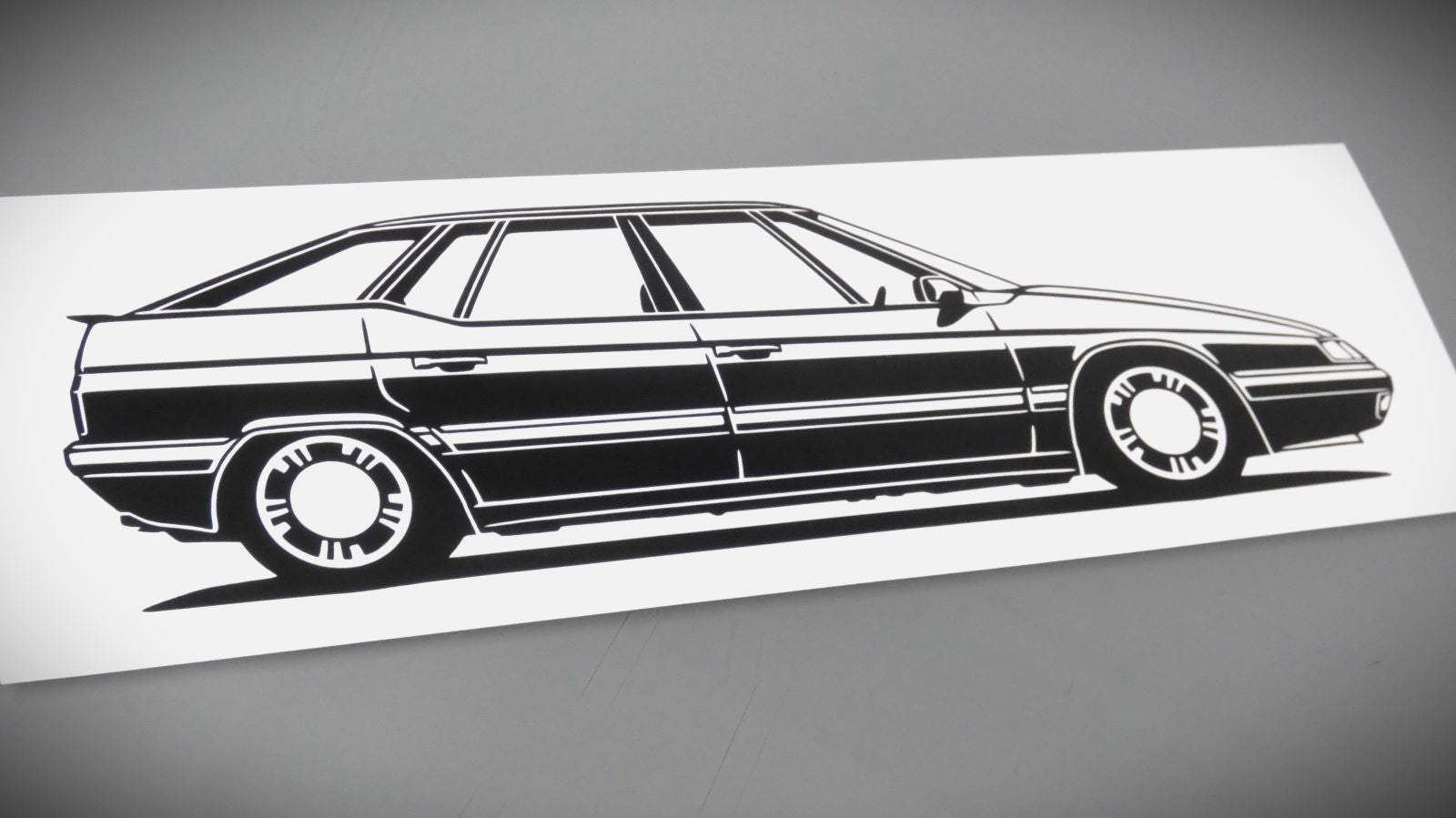 Citroen XM Y4 Italia Felge Aufkleber Sticker Silhouette Fahrzeugansicht Rechts