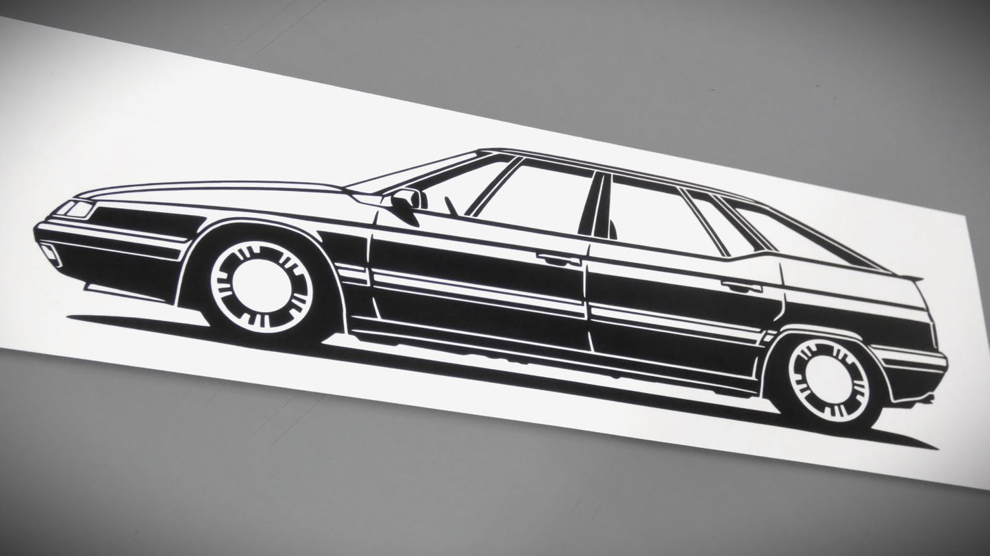 Citroen XM Y4 Italia Felge Aufkleber Sticker Silhouette Fahrzeugansicht Links