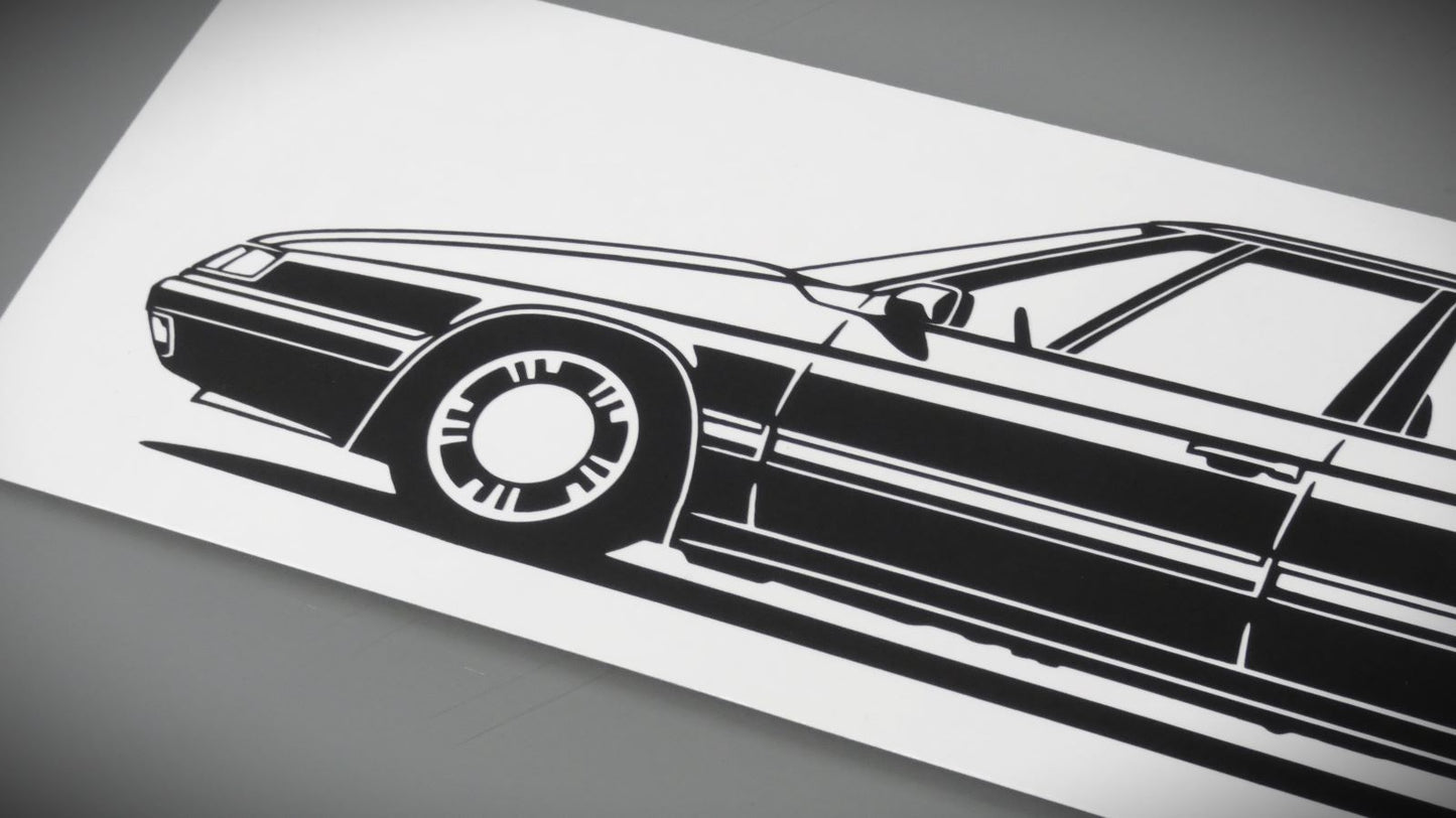 Citroen XM Y4 Italia Felge Aufkleber Sticker Silhouette Detailansicht Front